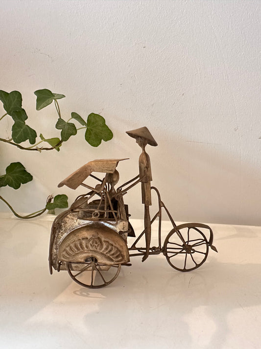 Miniatuur Riksja van metaal