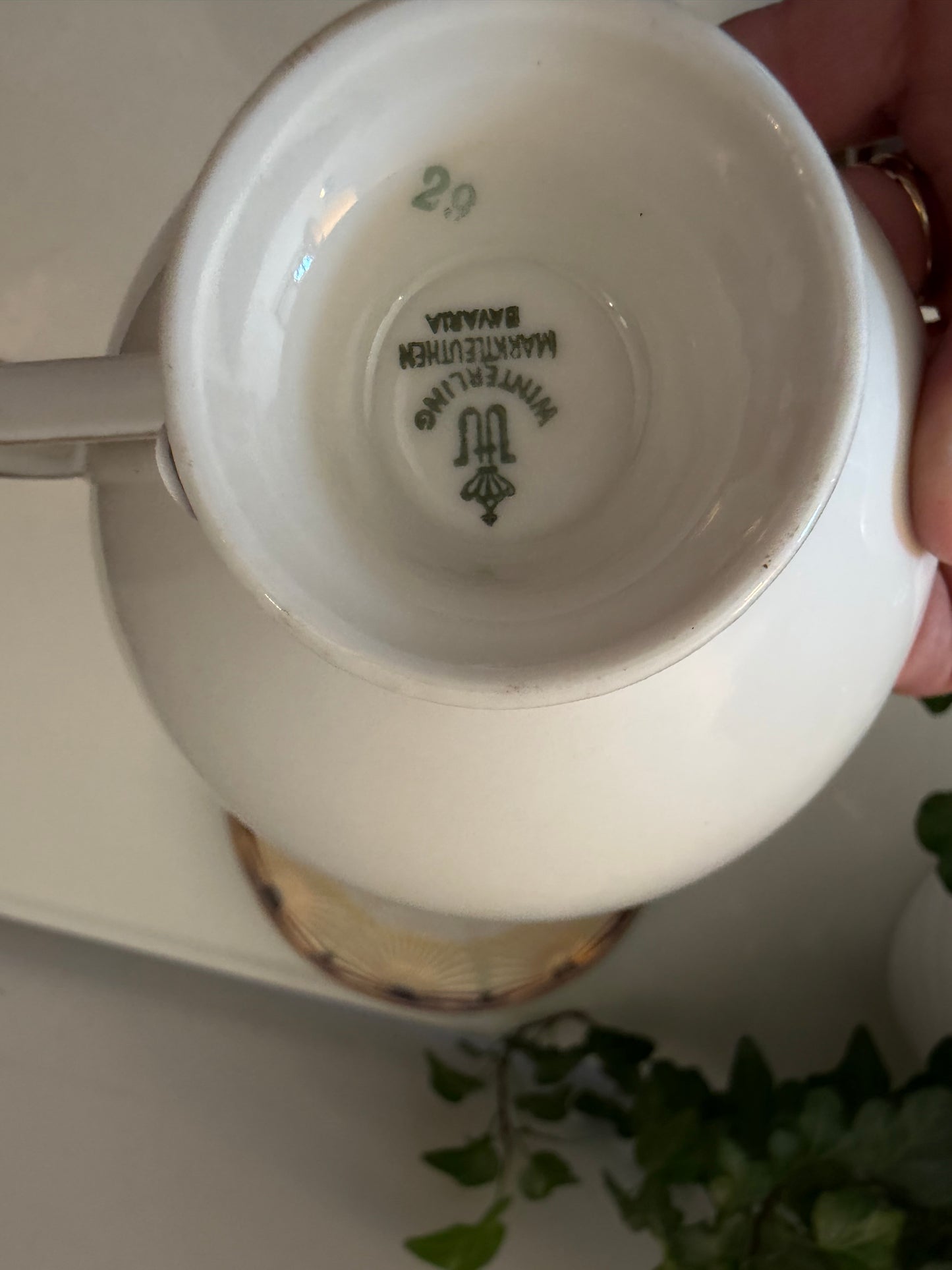 Porseleinen thee kop en schotels set van 2