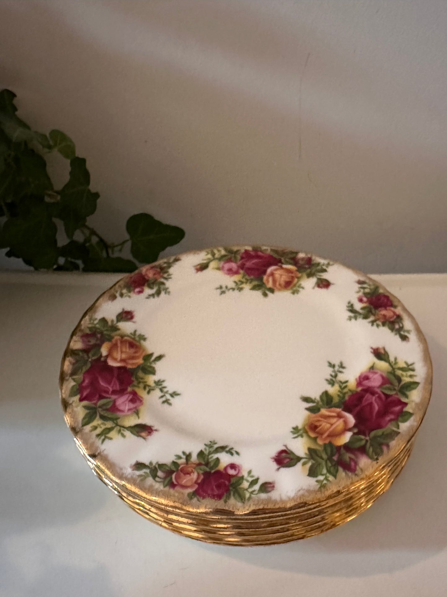 6 Royal Albert Old Country Rosés gebaksbordjes