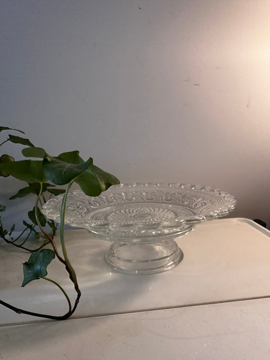 Vintage glazen serveer schaaltje