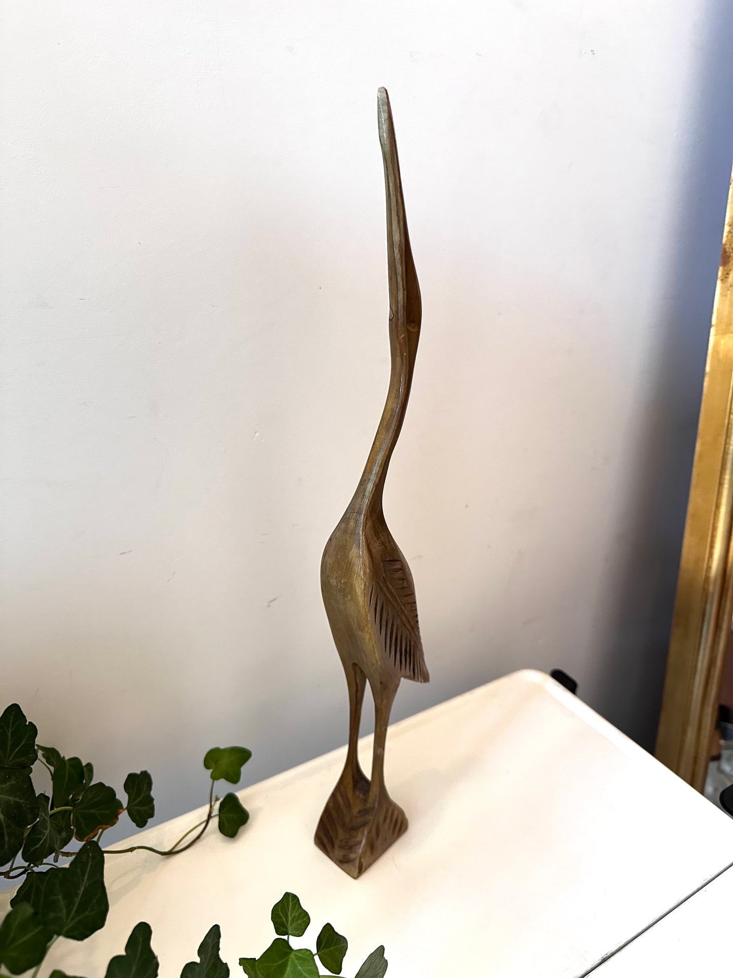 Mid Century houten kraanvogel