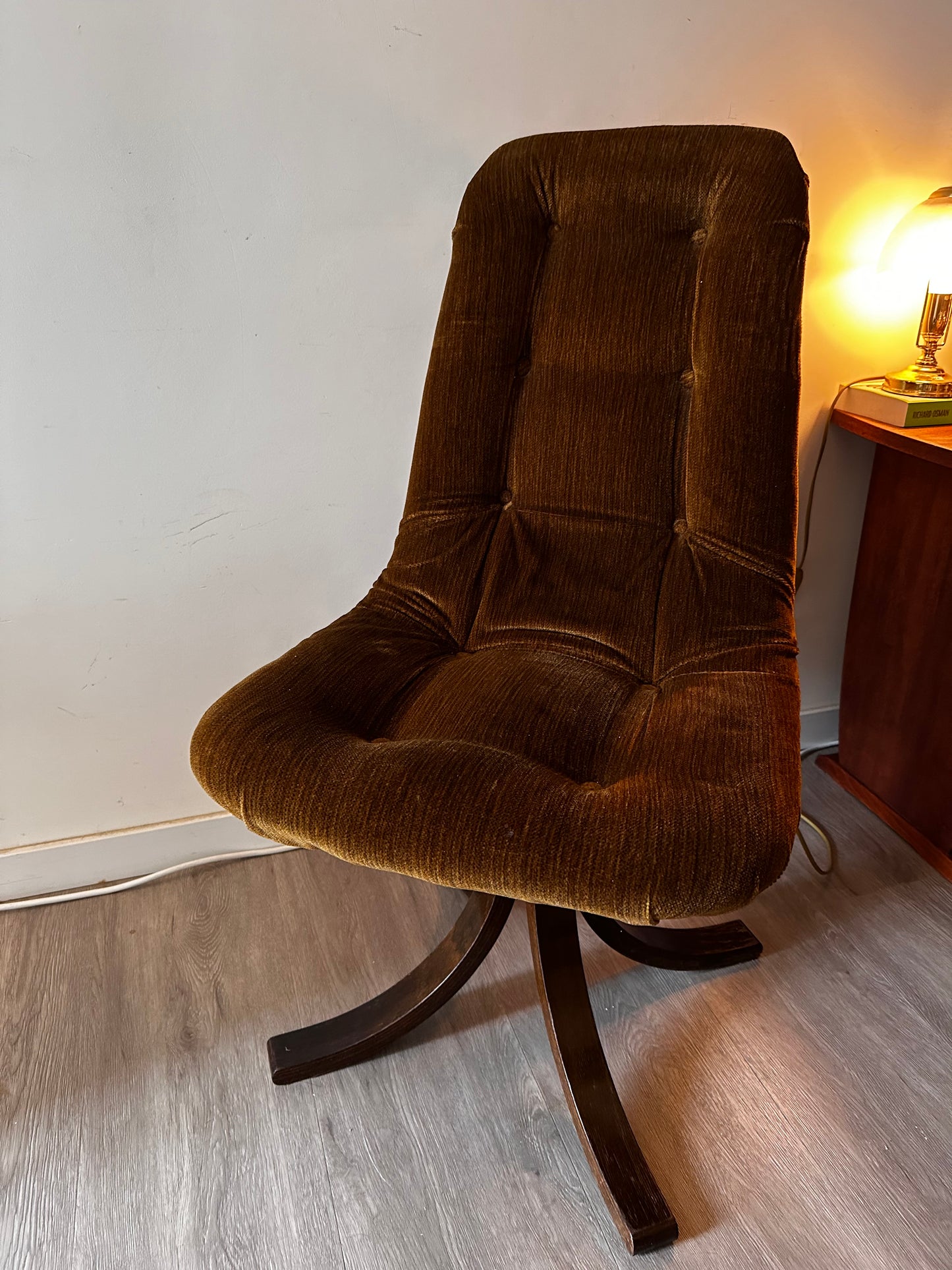 Vintage Jaren 70 fauteuil draaifauteuil Scandinavië