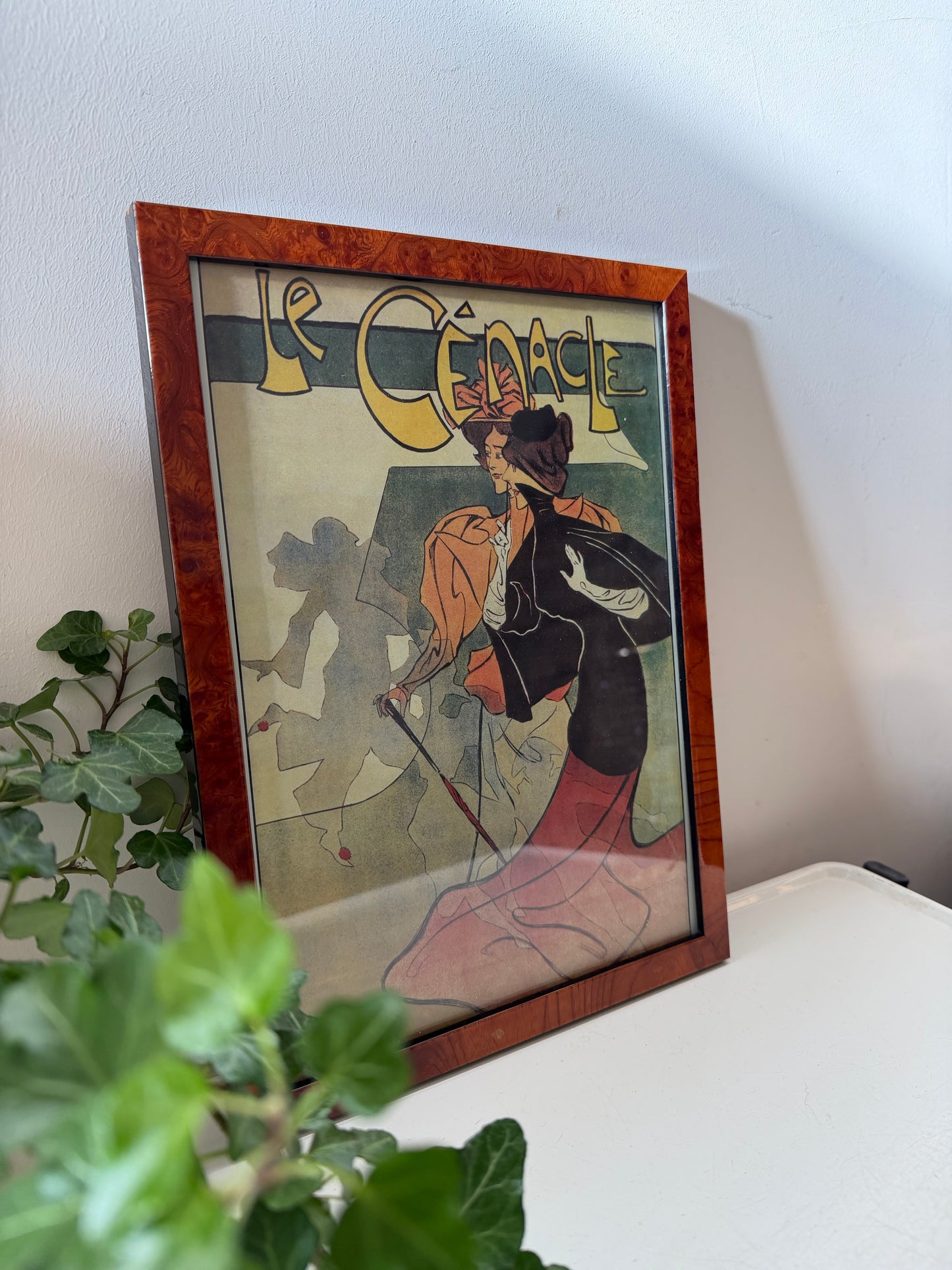 Ingelijste art nouveau prent