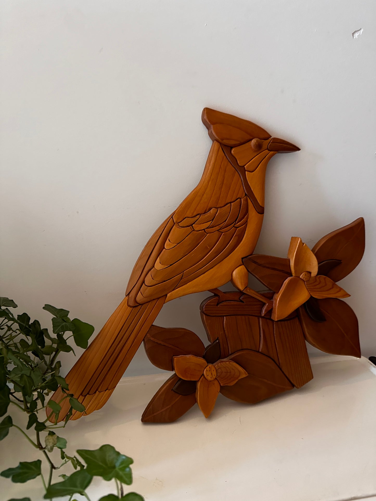 Houten vintage wandbord