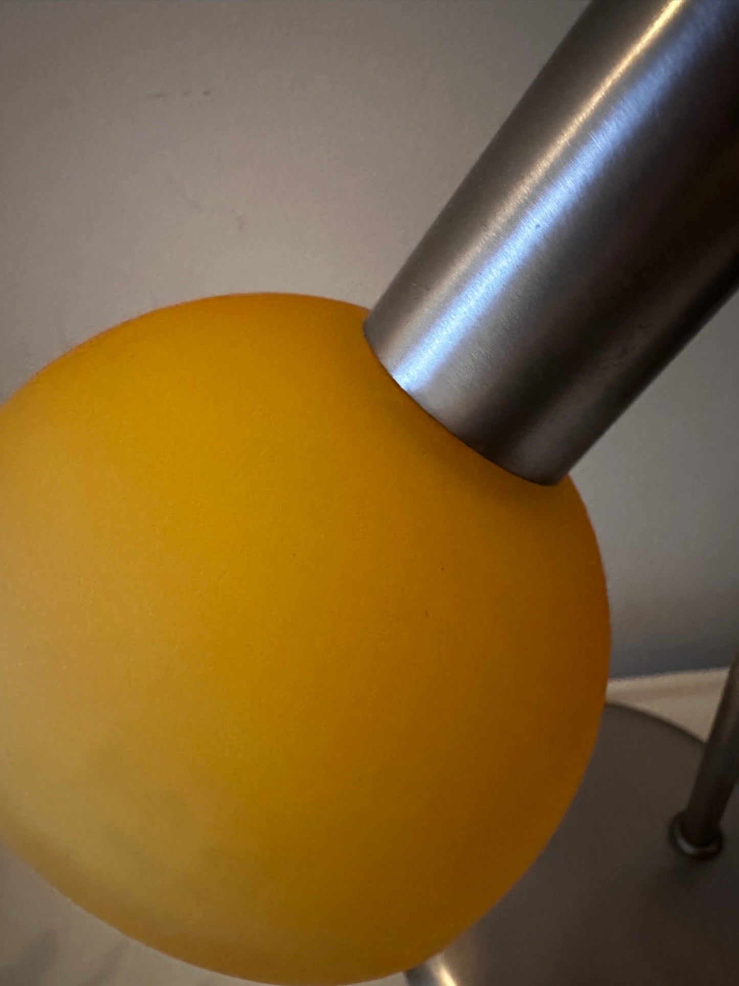 Vintage Jaren 80 lamp chroom met glas