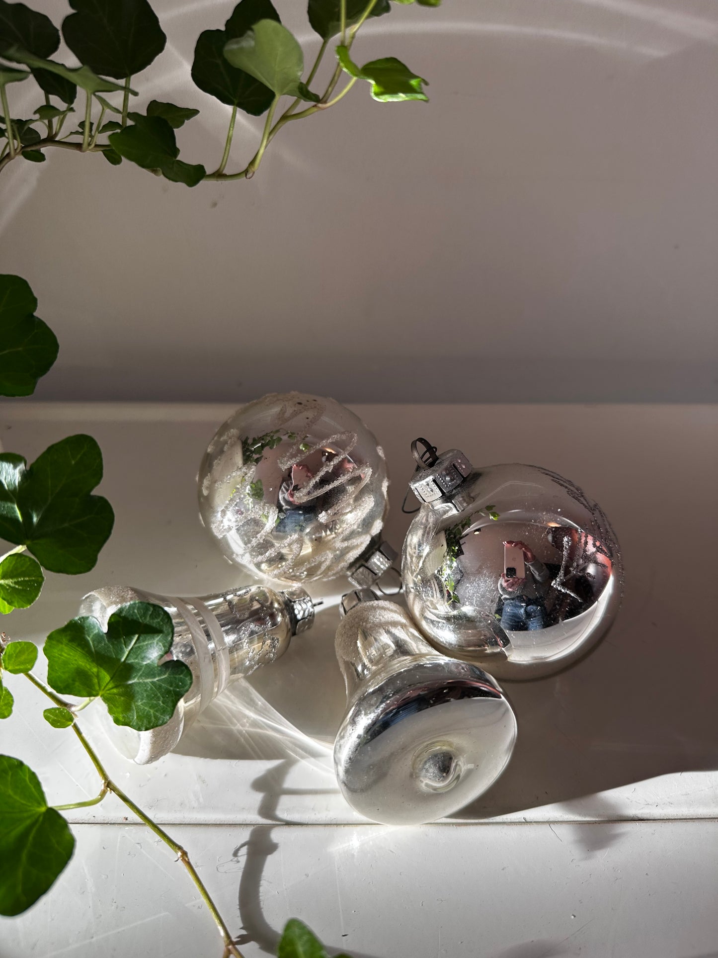 Set van 4 vintage jaren 50 kerstballen