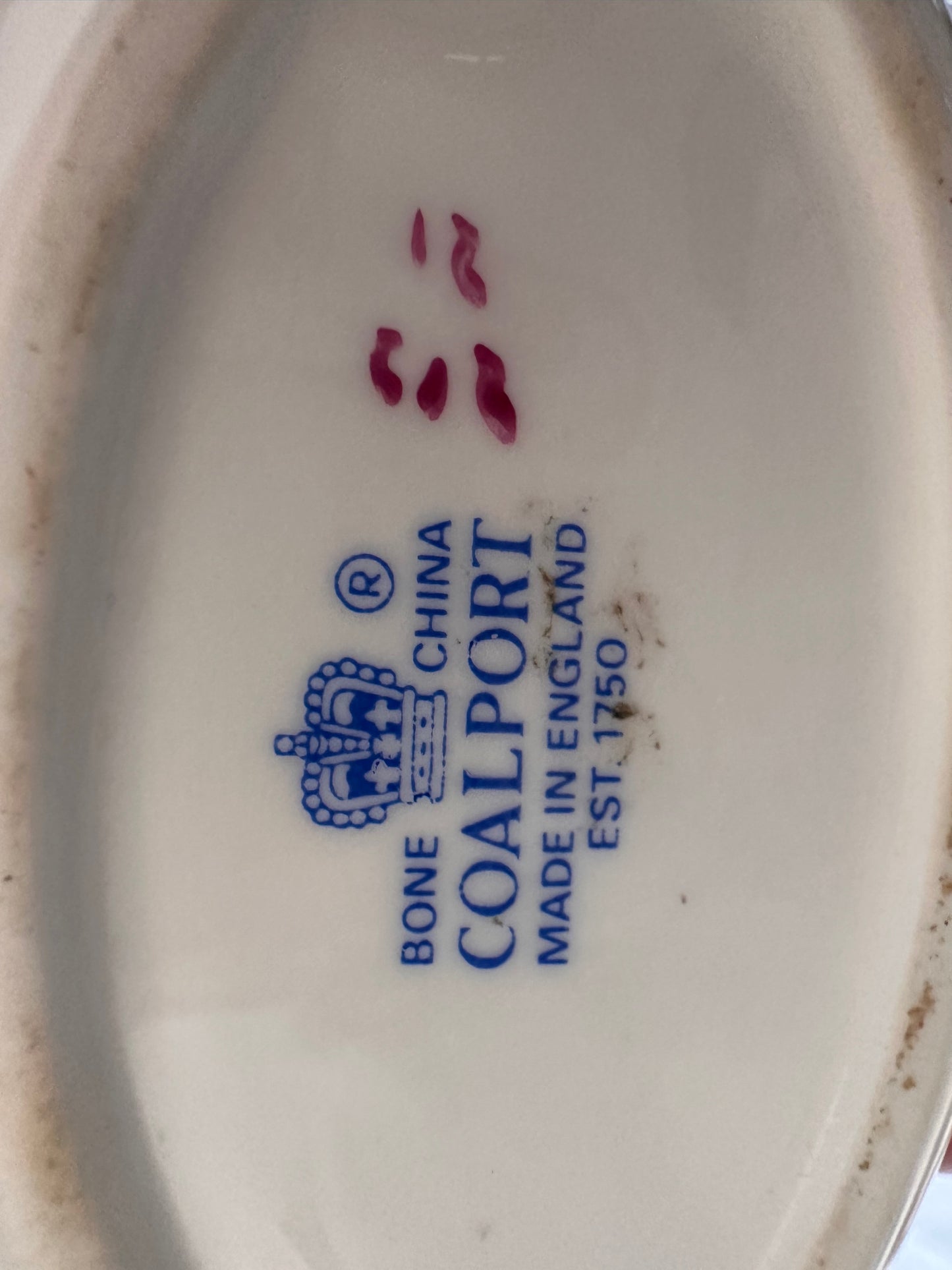 Fijn porseleinen Coalport schaaltje met handgemaakte bloemen