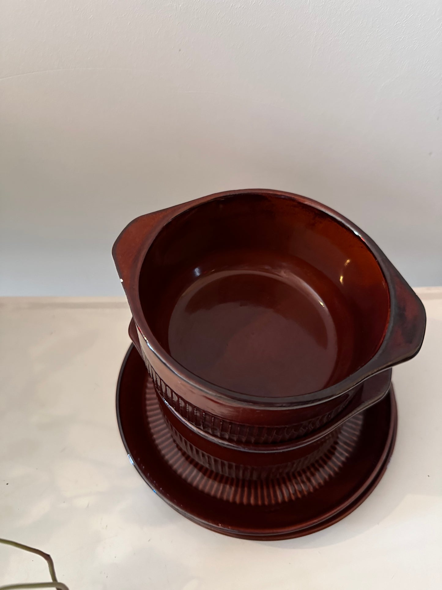 2 retro soepkommen met schotel