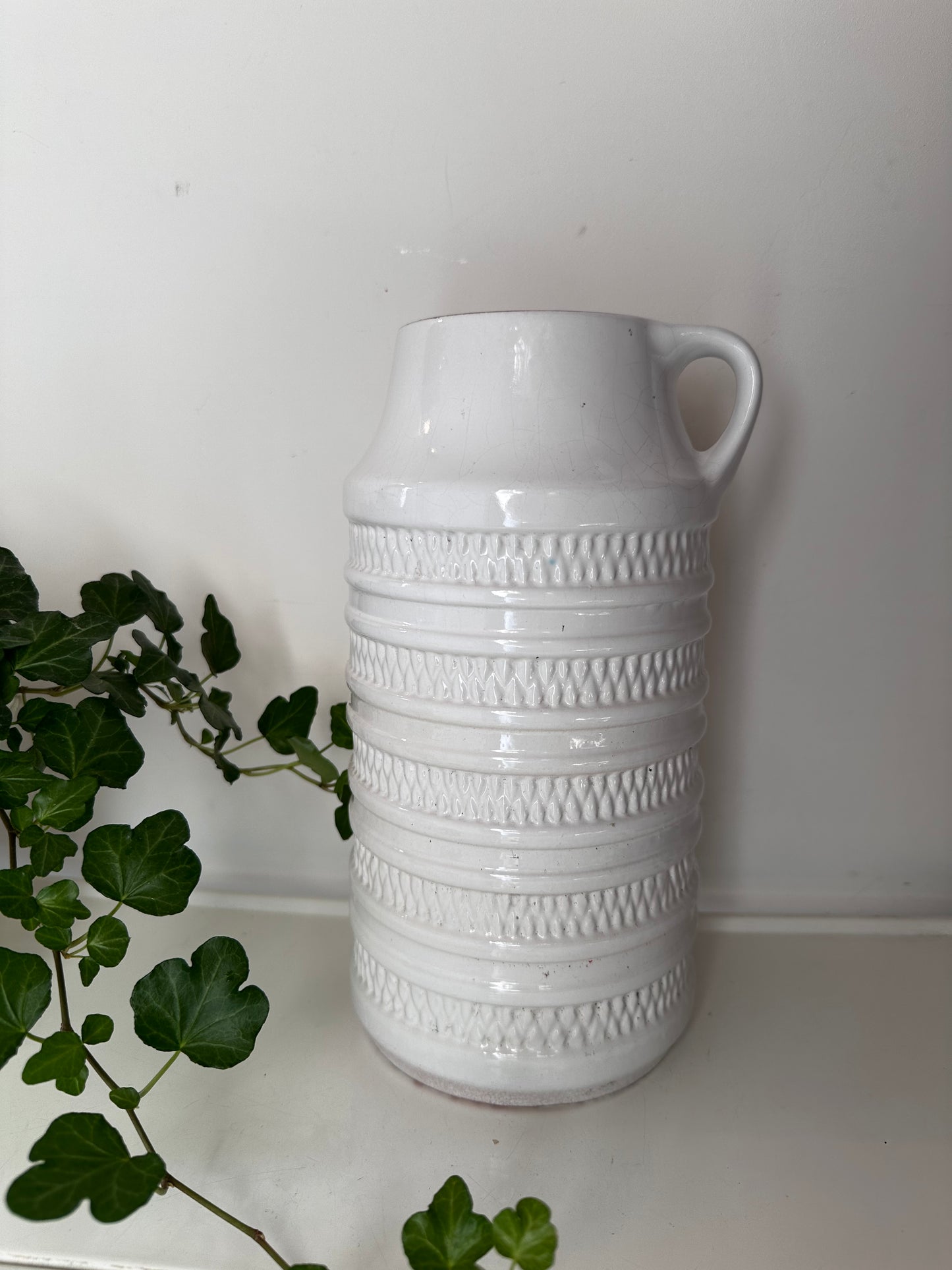 West Germany Jaren 70 witte vaas