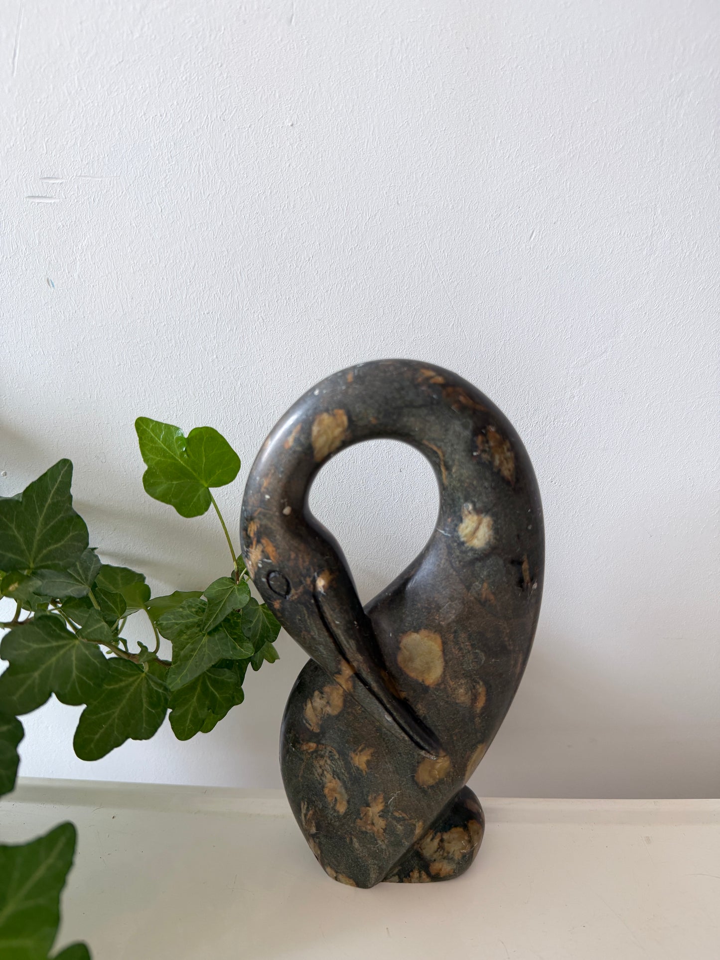 Mid Century spekstenen kraanvogel