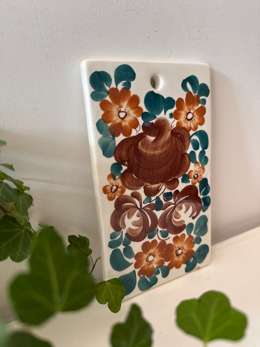 Keramiek wandbordje jaren 70