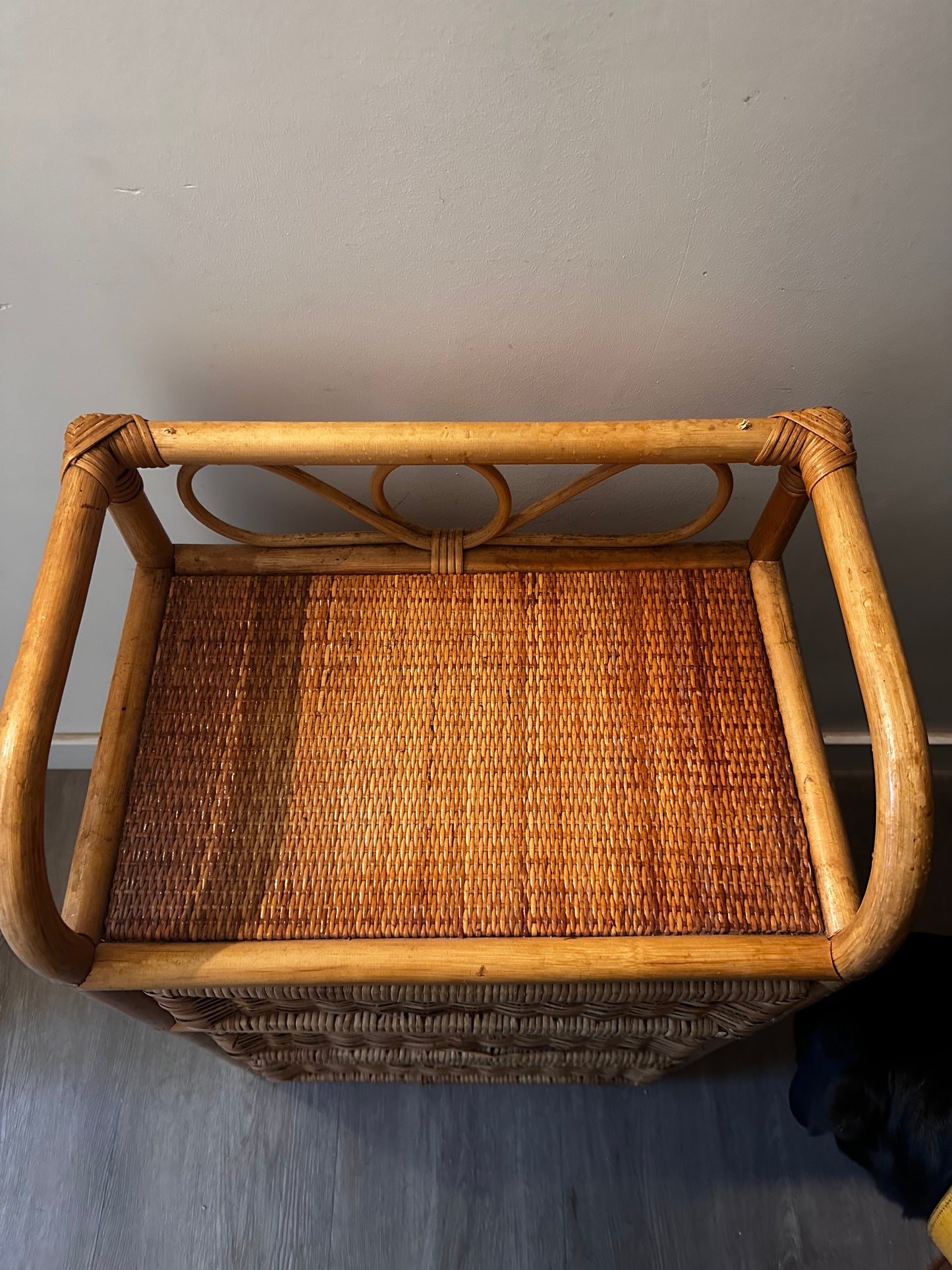 Vintage rotan ladekast