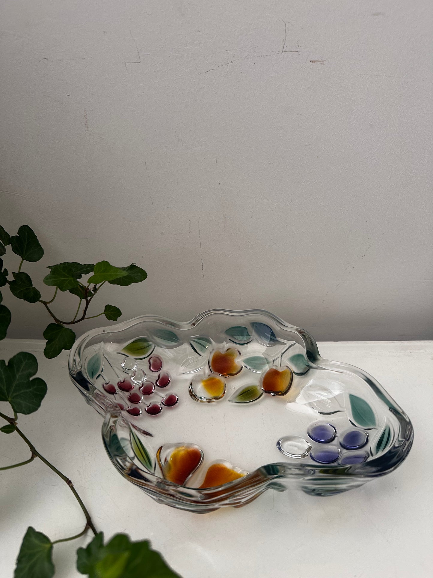 Glazen fruitschaal vintage