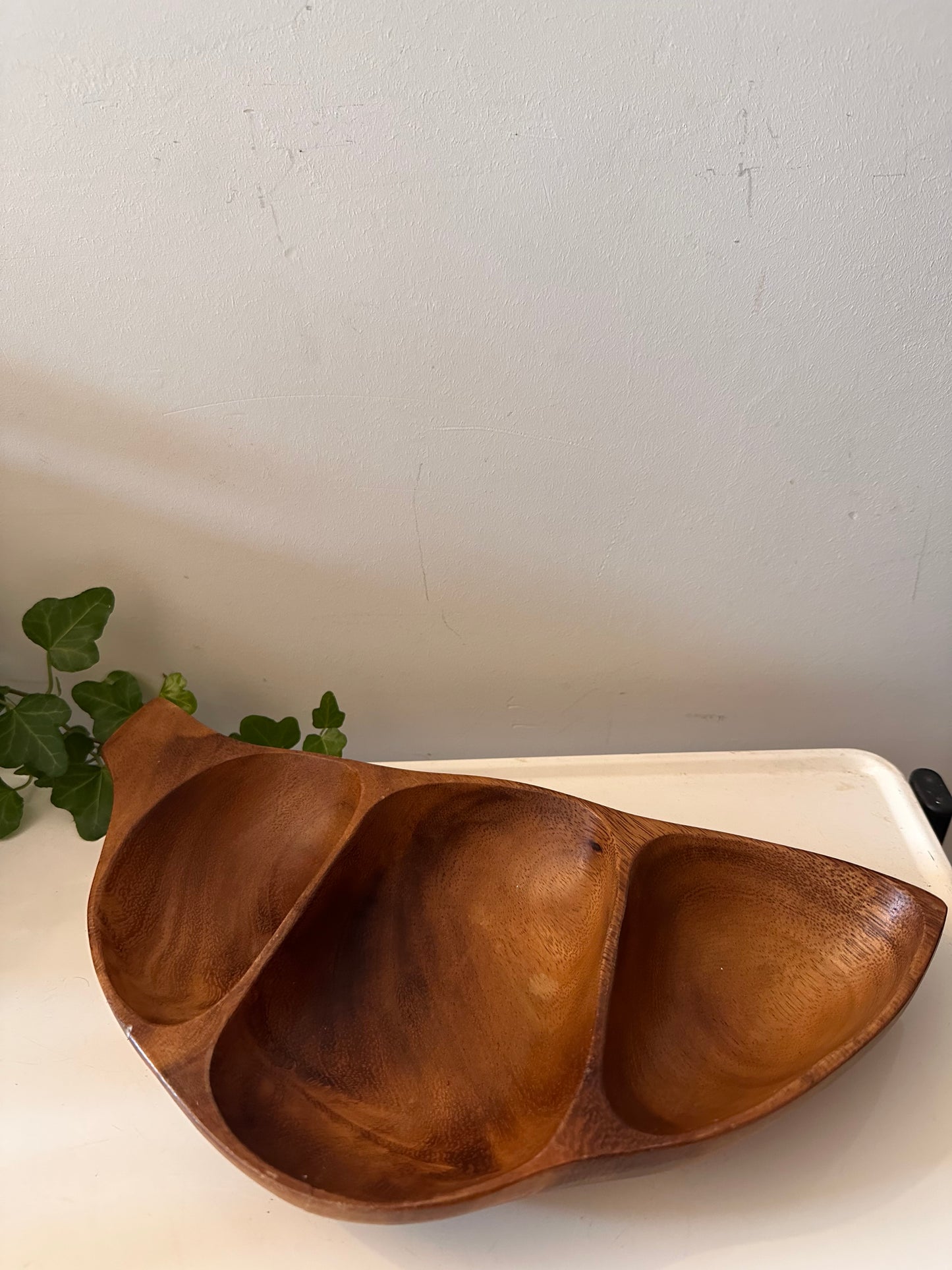 Houten vintage serveerschaal