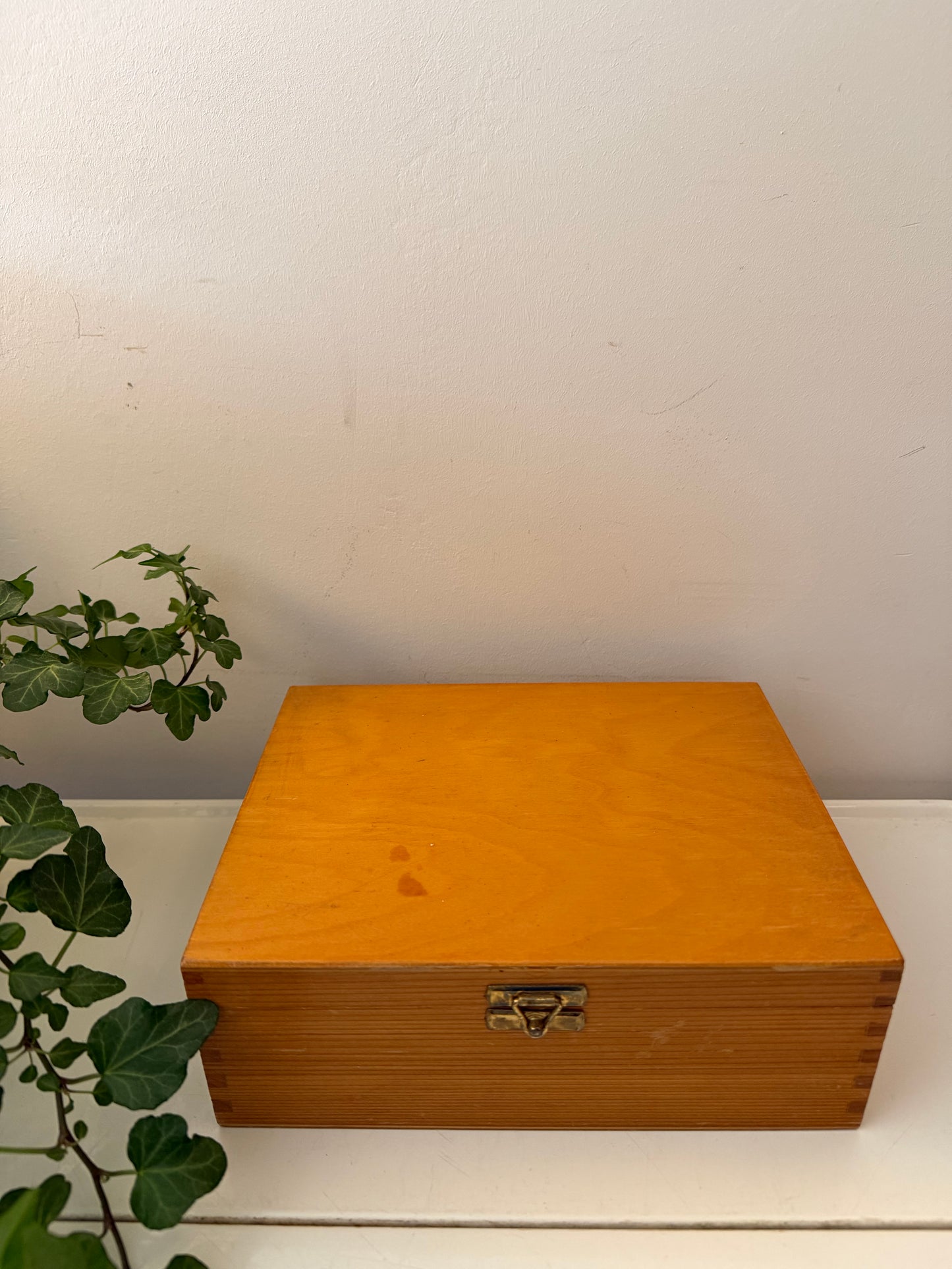 Houten bewaardoos vintage