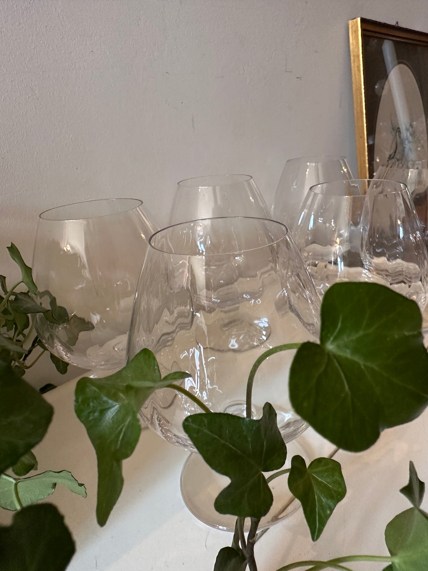 Set van 6 kristallen cognac glazen