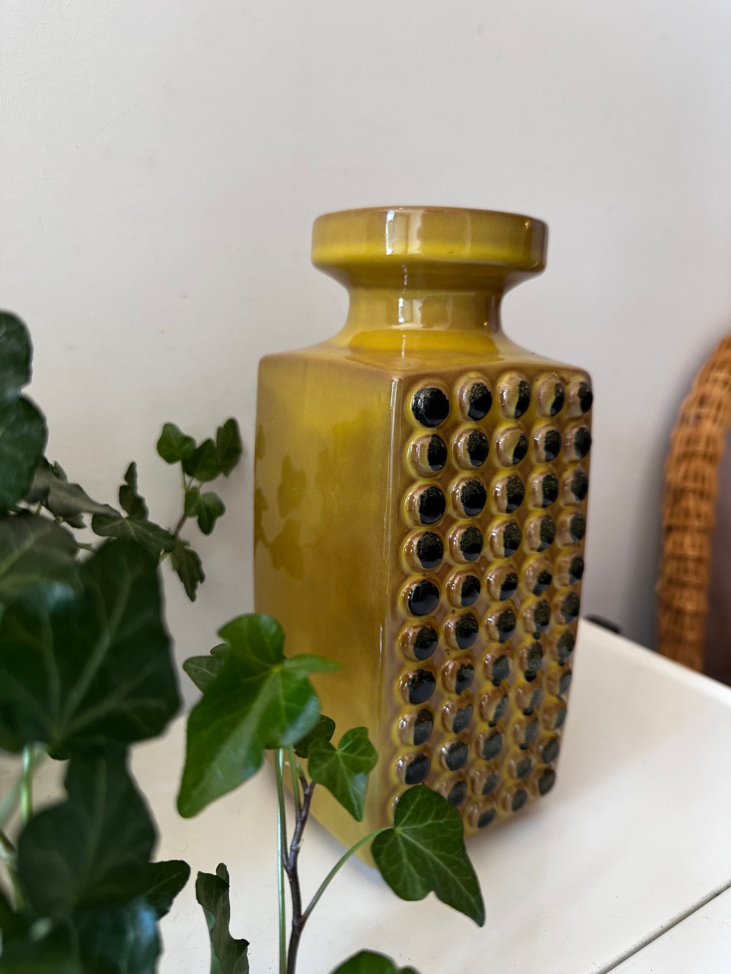 West Germany vaas olijfgroen