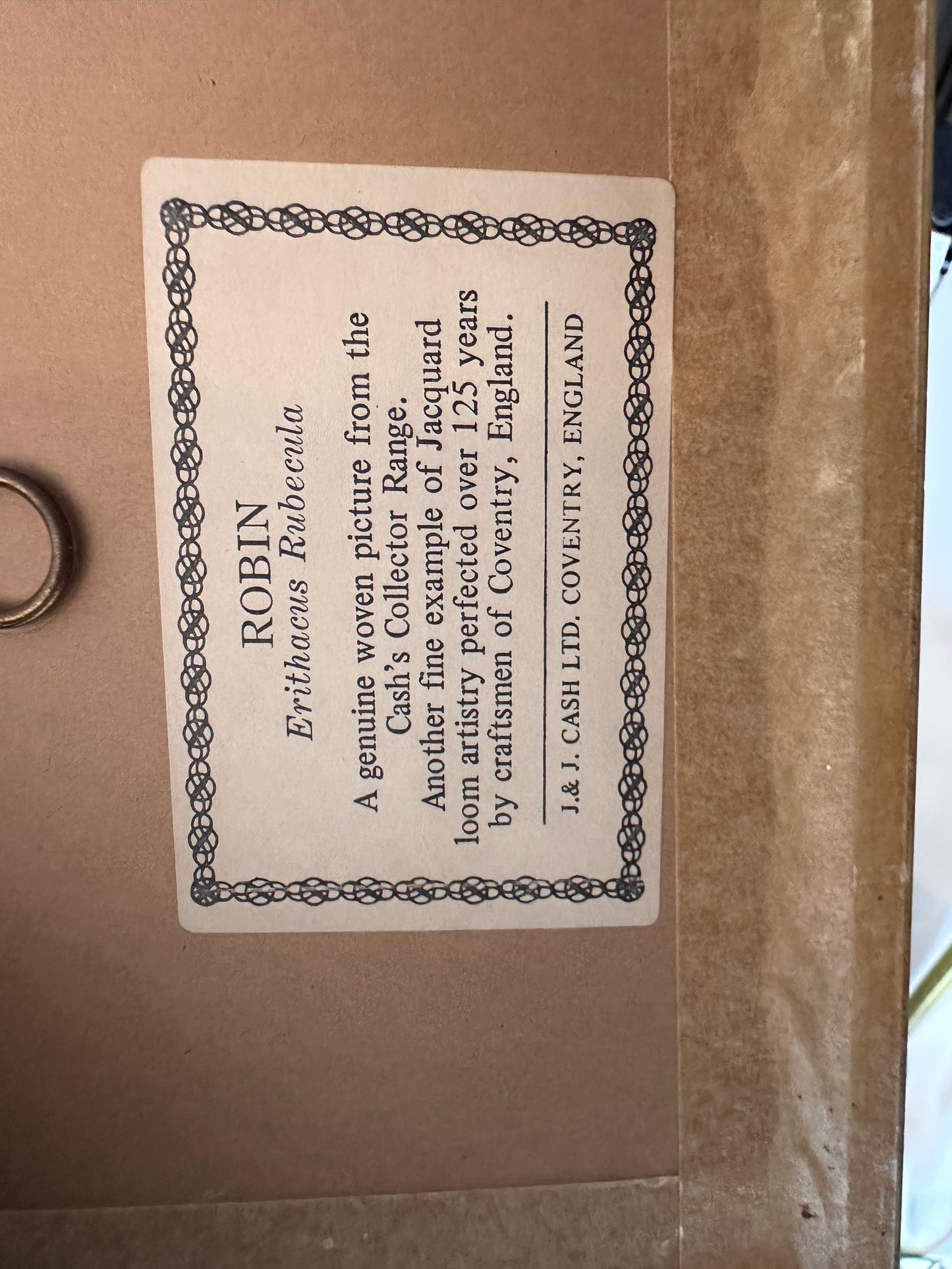 Geweven vogeltje in lijst