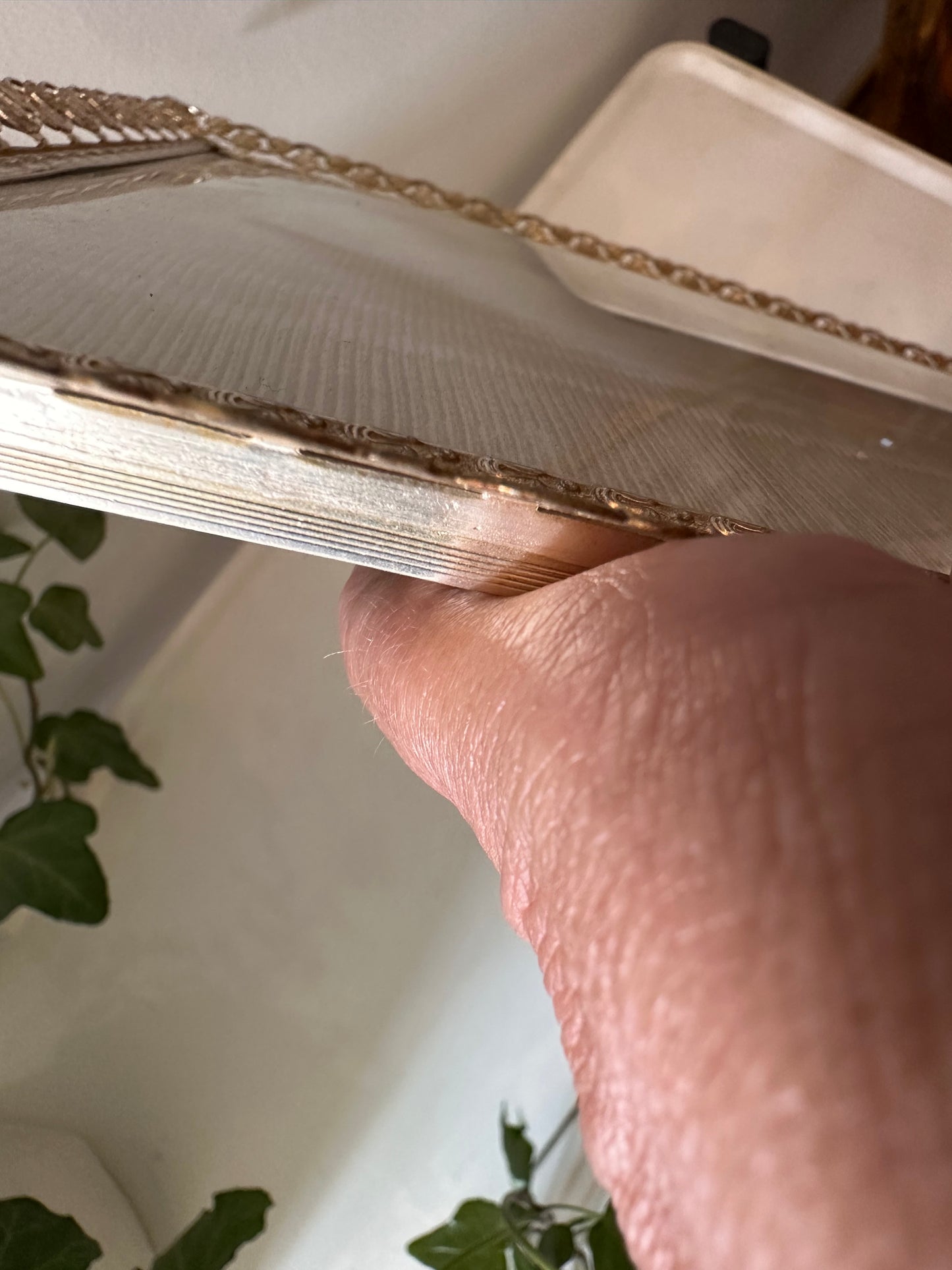 Jaren 60 fotolijstje met bol glas