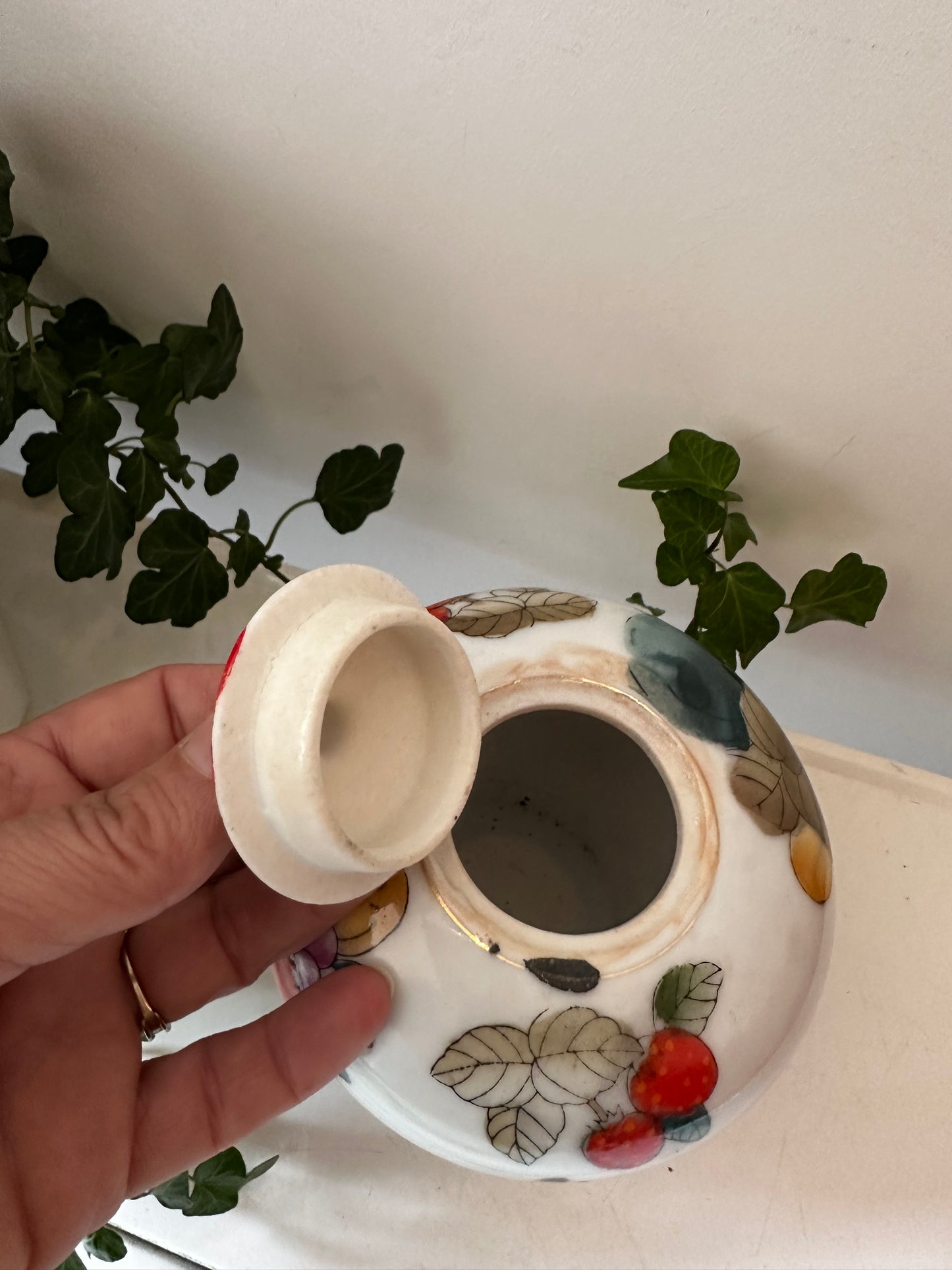 Gemberpotje met fruitdecor