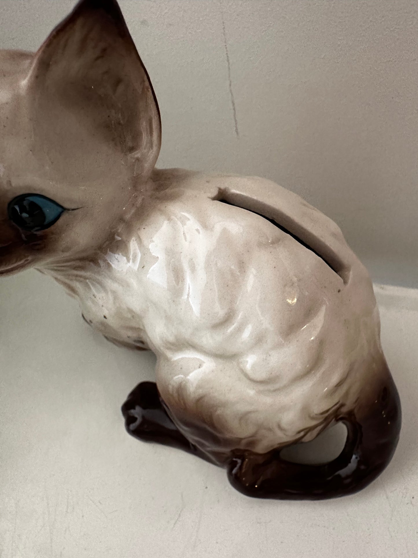 Porseleinen poezen spaarpot