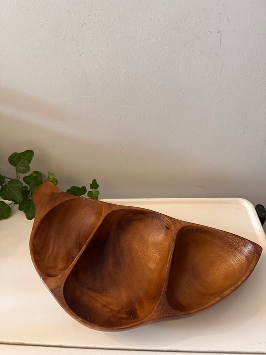 Houten vintage serveerschaal