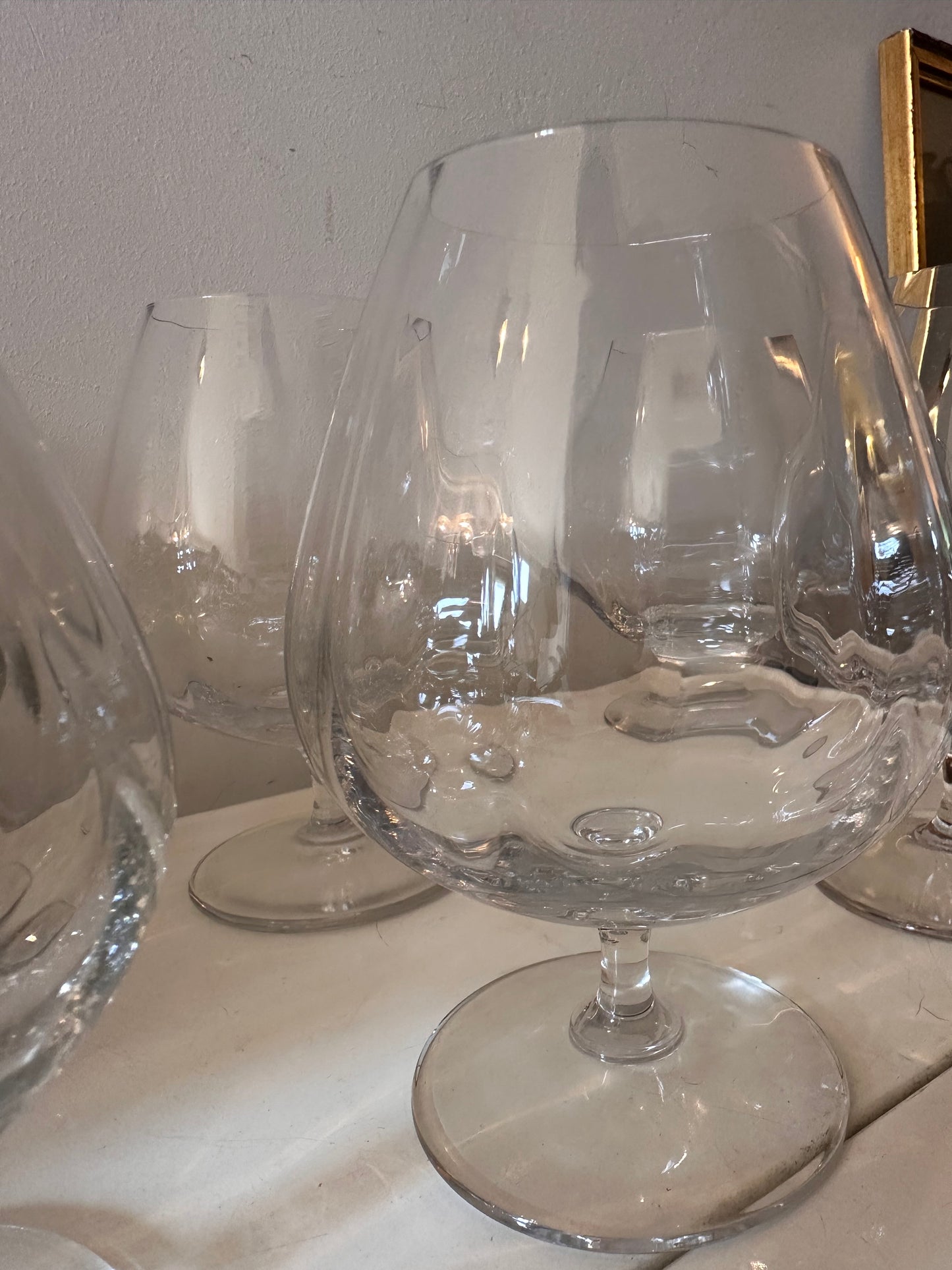 Set van 6 kristallen cognac glazen