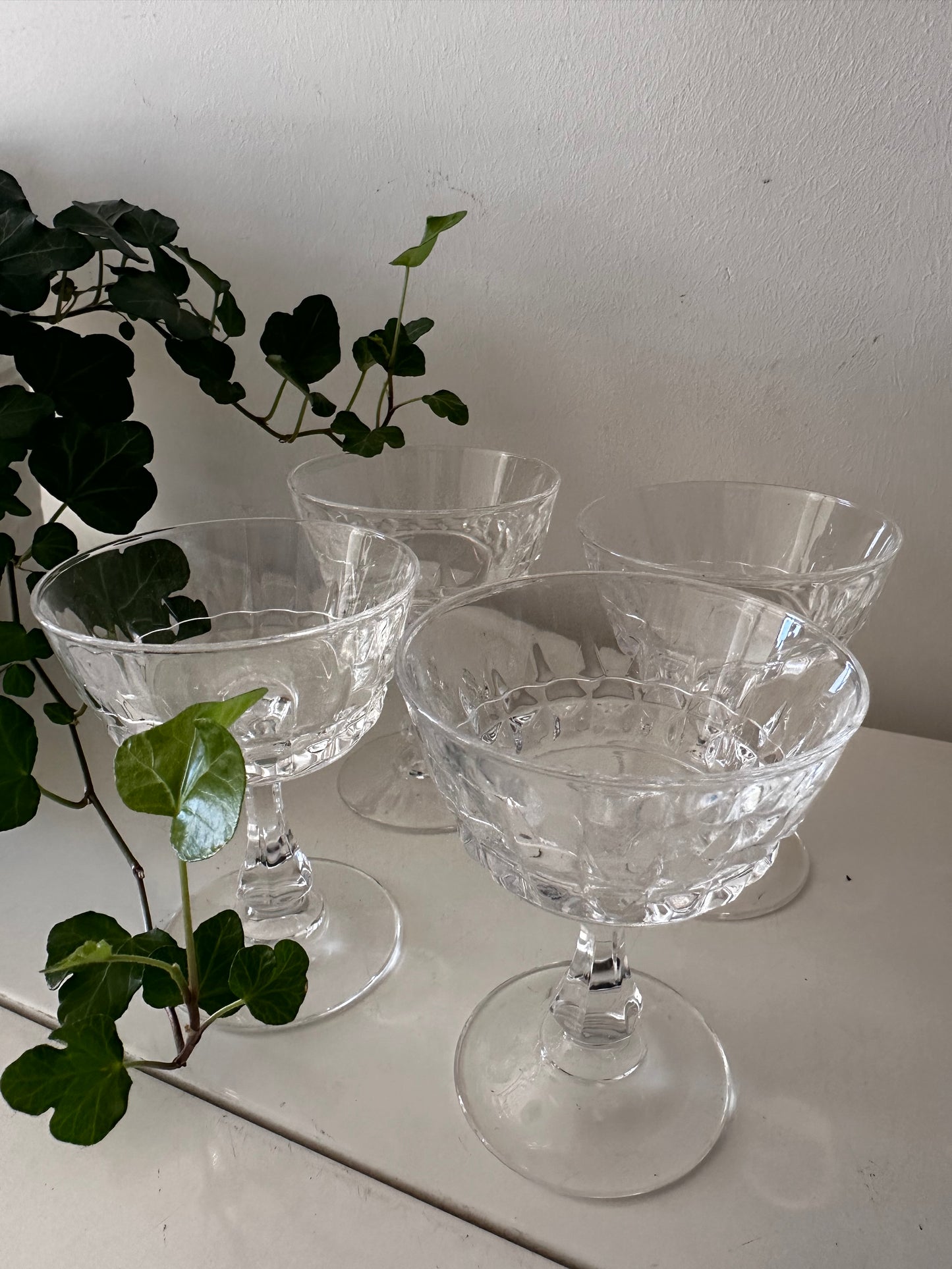 Set van 4 vintage likeurglaasjes