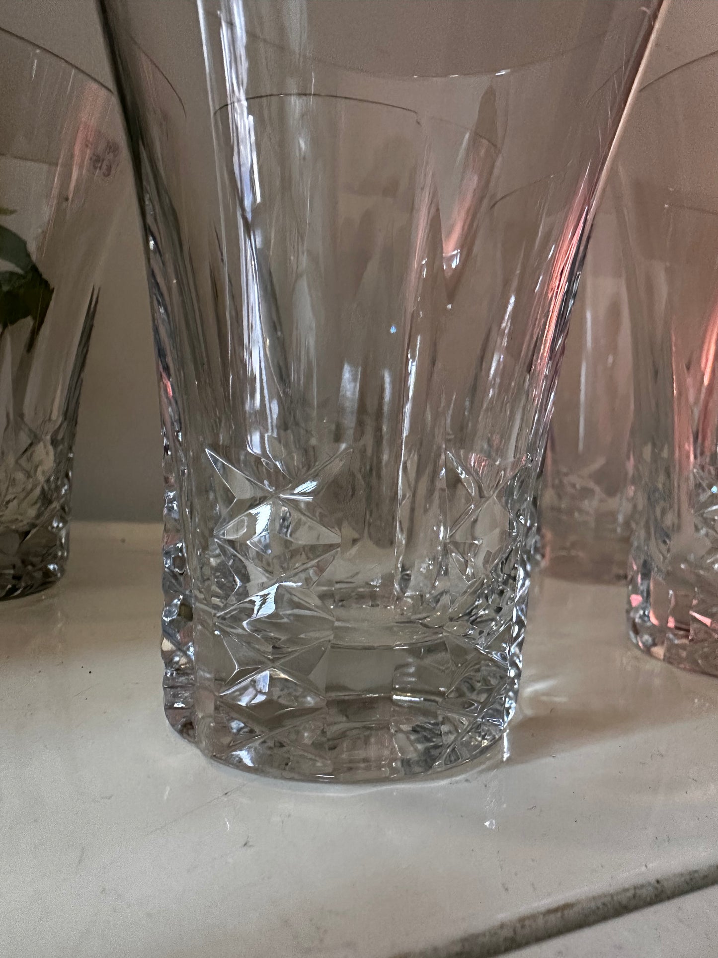 Set van 7 kristallen waterglaasjes