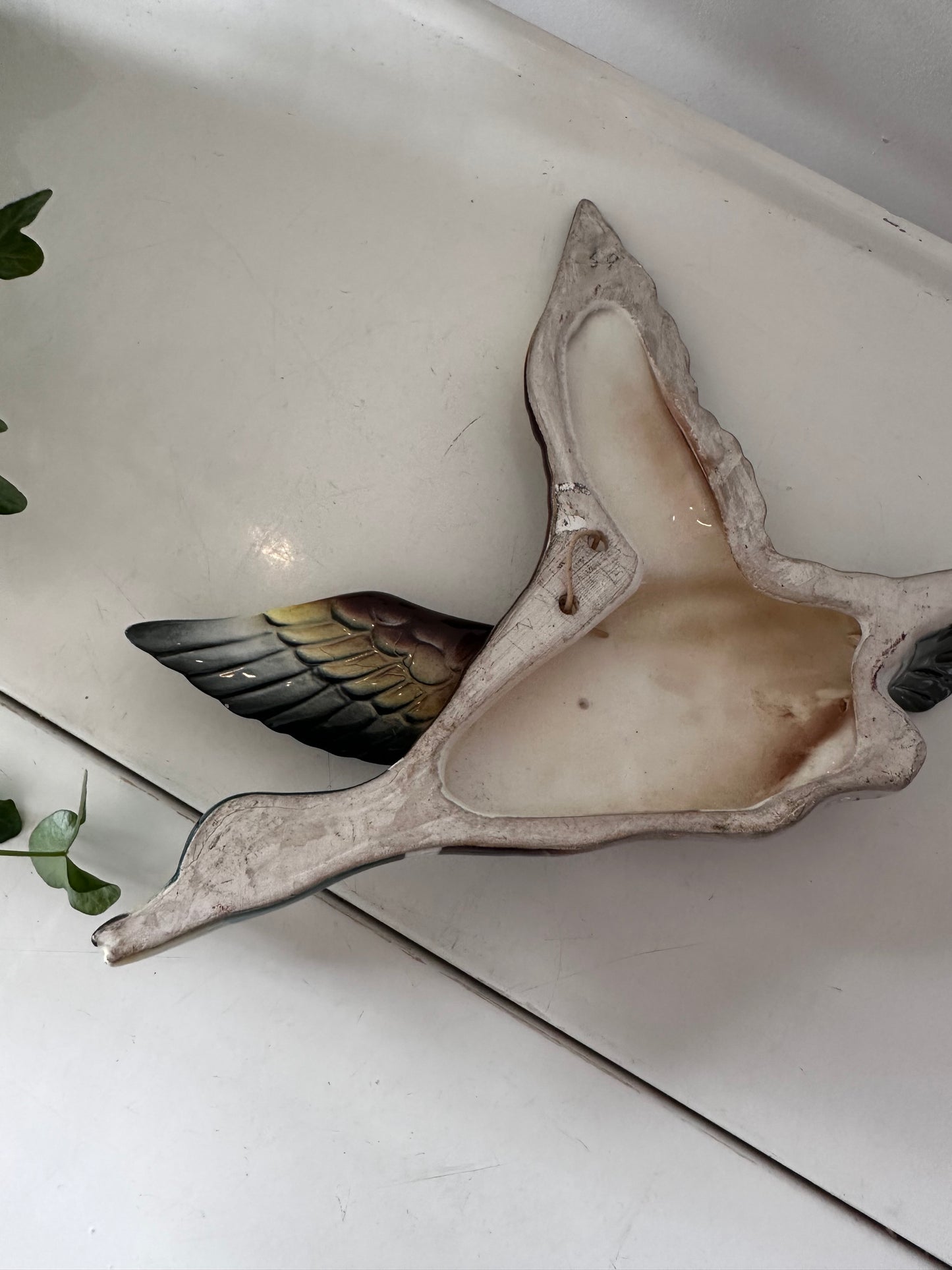 Keramieken wanddecoratie eend jaren 60/70