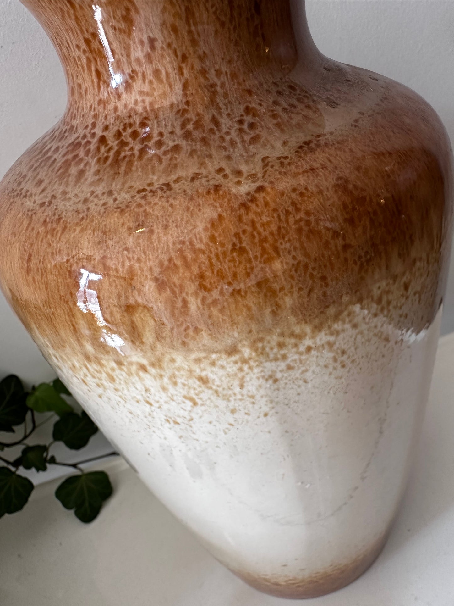 West Germany vaas bruin beige