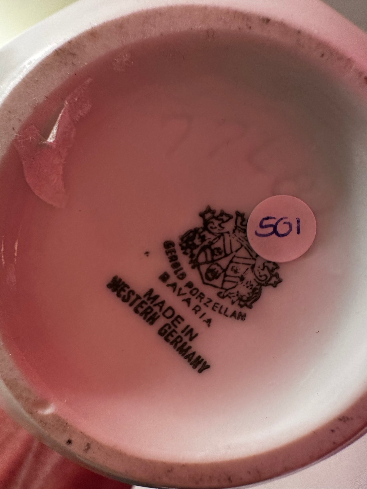 Porseleinen wit vaasje Gerold Bavaria