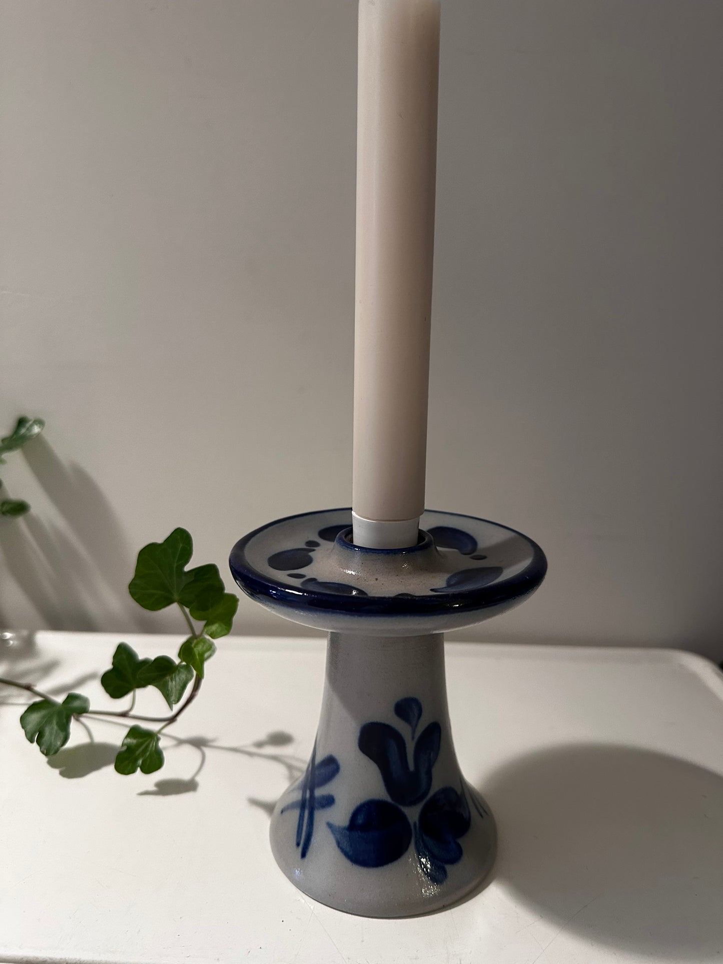 Vintage delftsblauwe kandelaar