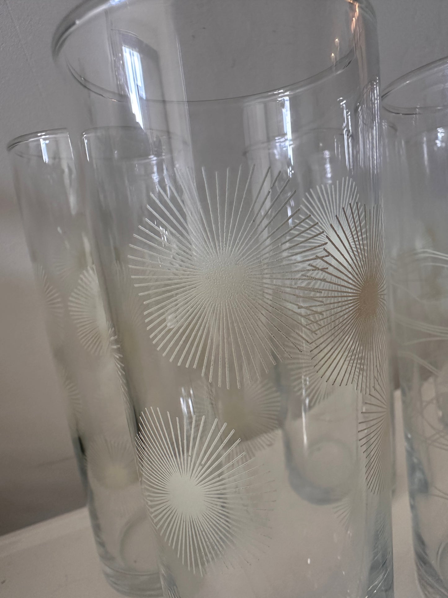 Set van 6 Jaren 70 longdrink glazen