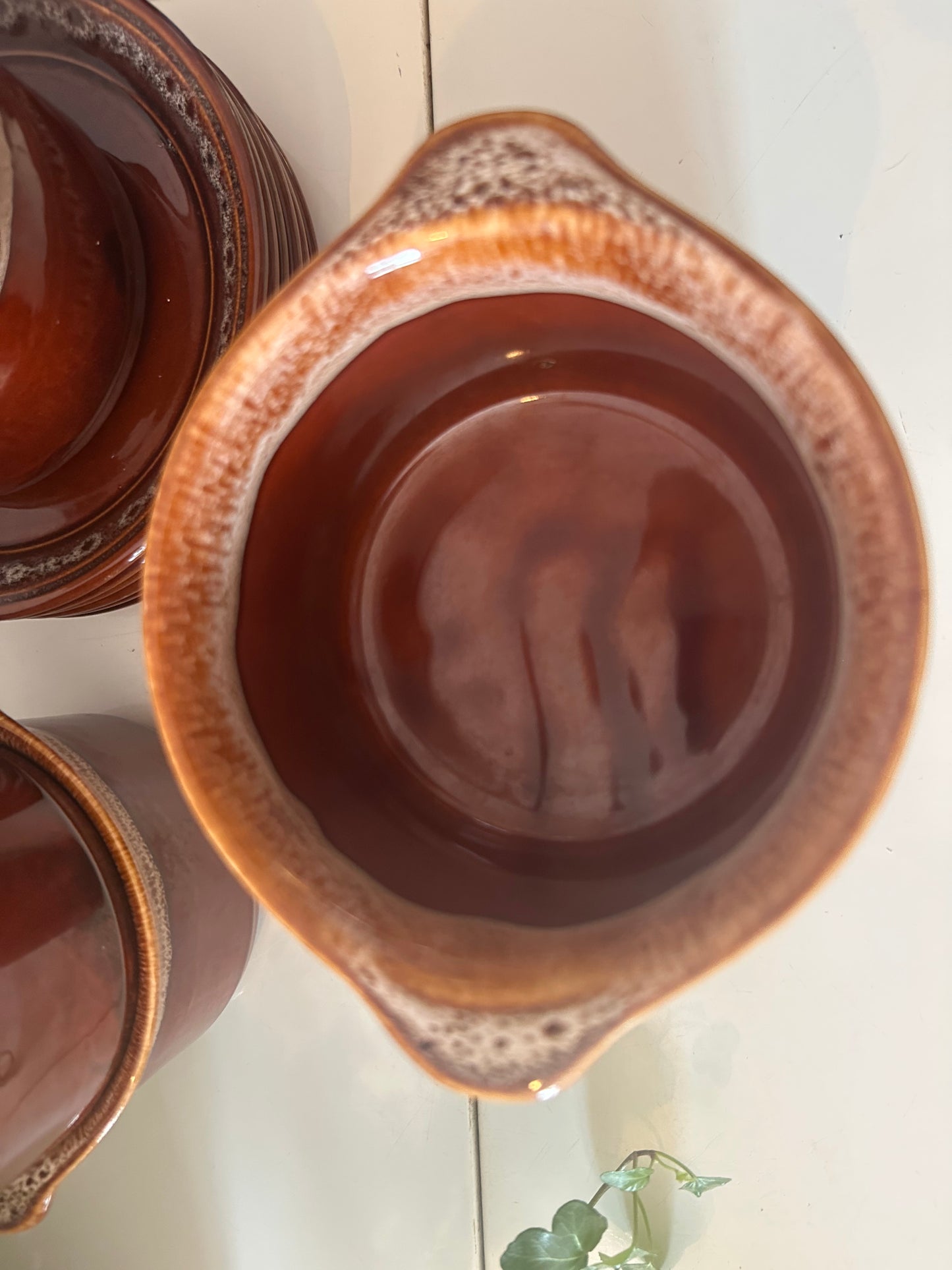 Set van 6 soepenkommen met borden jaren 70