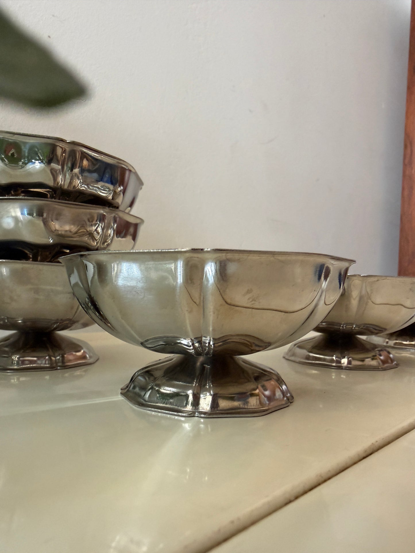 Set van 6 Chrome ijscoupes