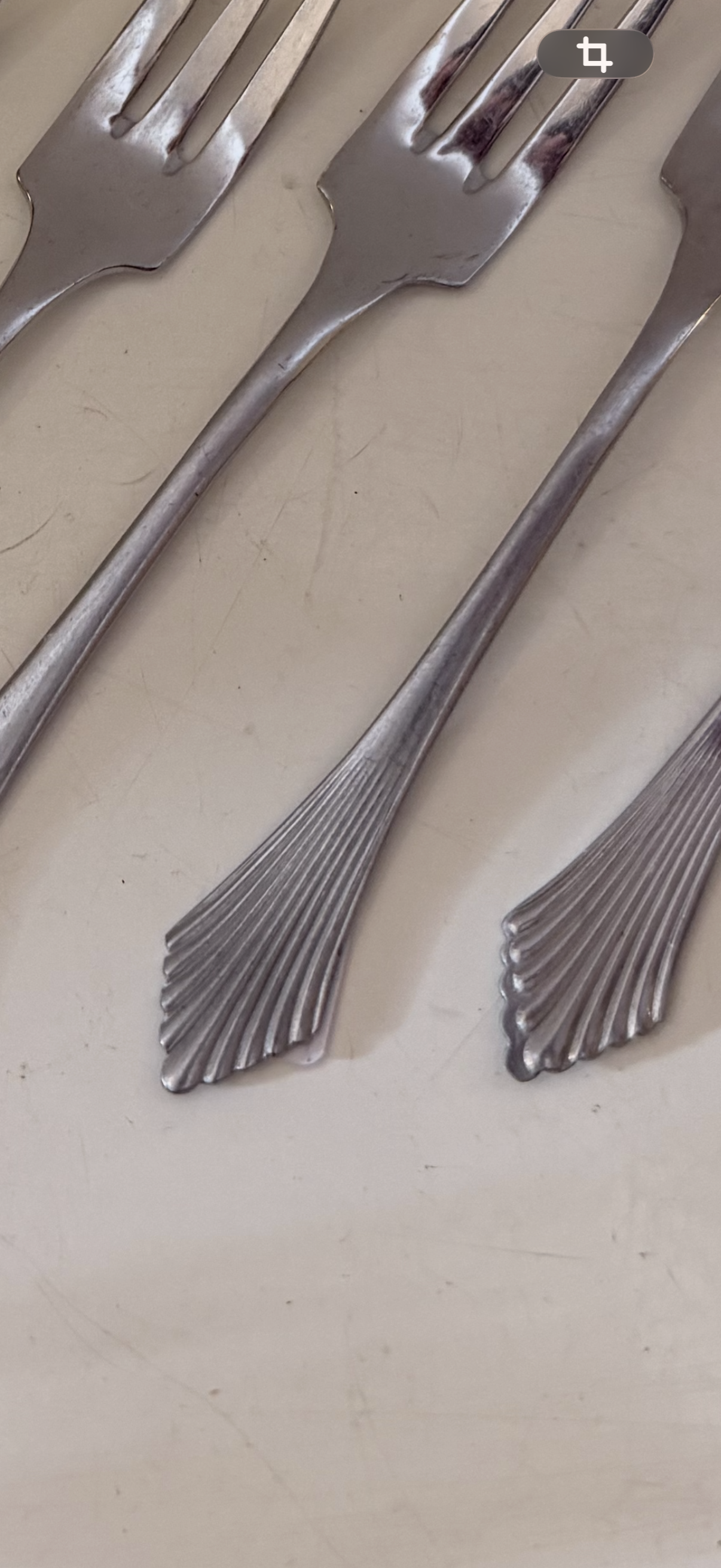 6 Gebaksvorkjes Art Deco