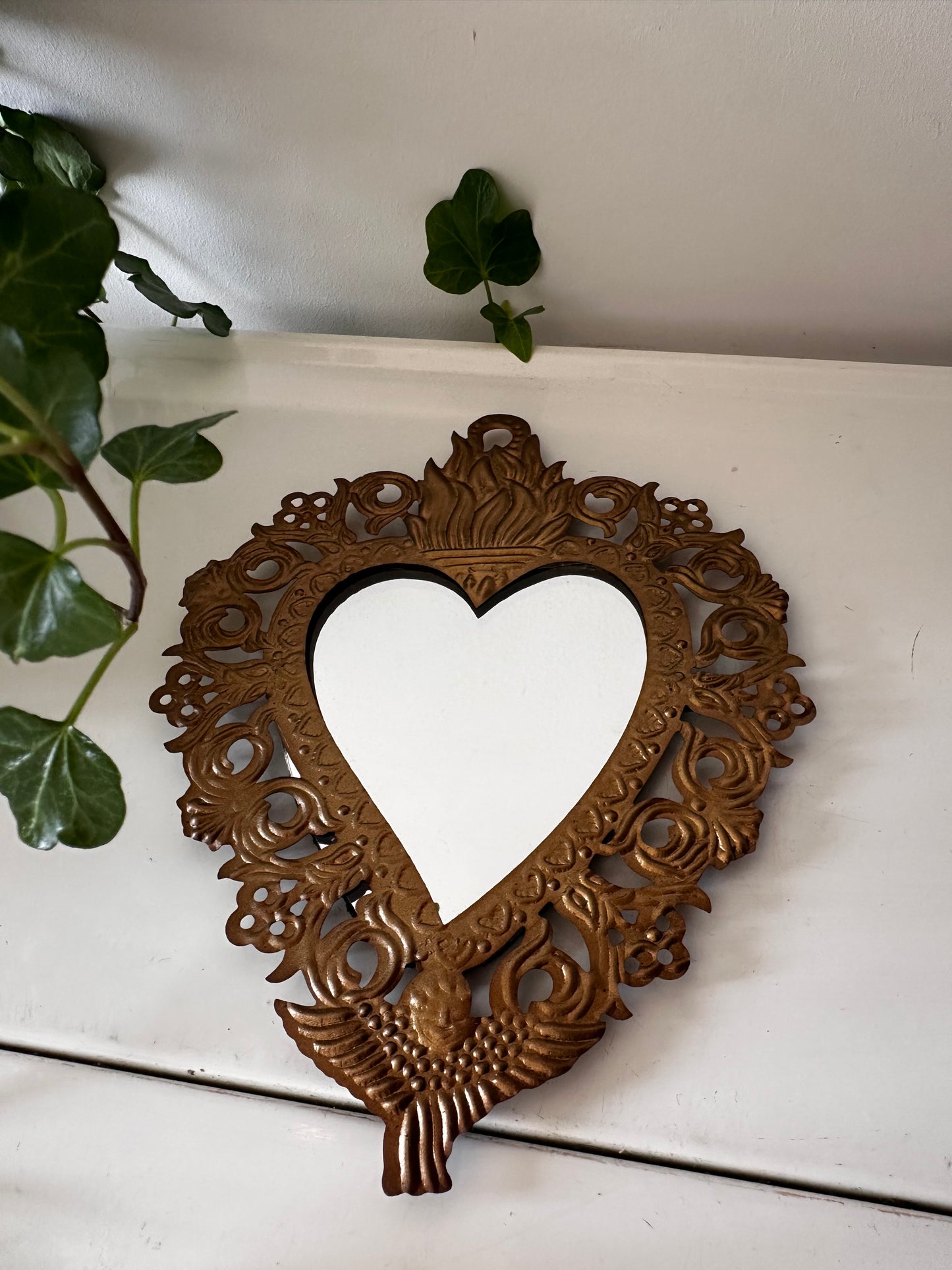 Vintage messing spiegeltje