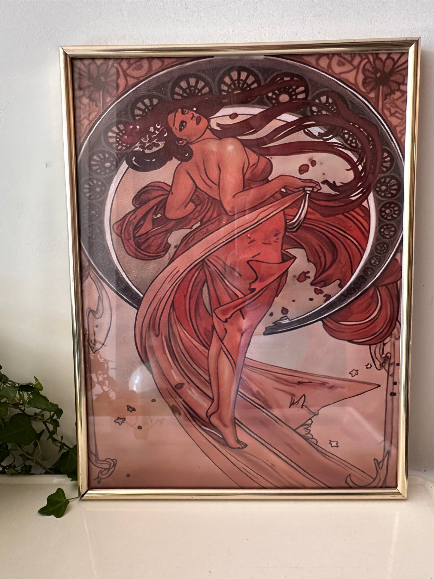 Art Nouveau prent in lijst