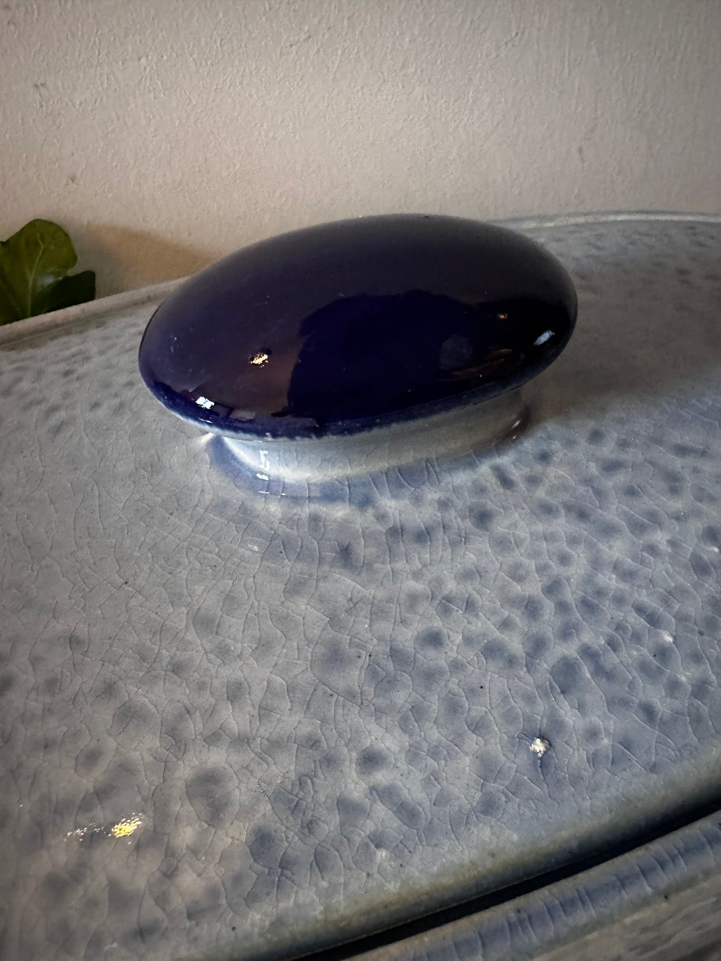 Keramieken terrine visterrine grijs blauw