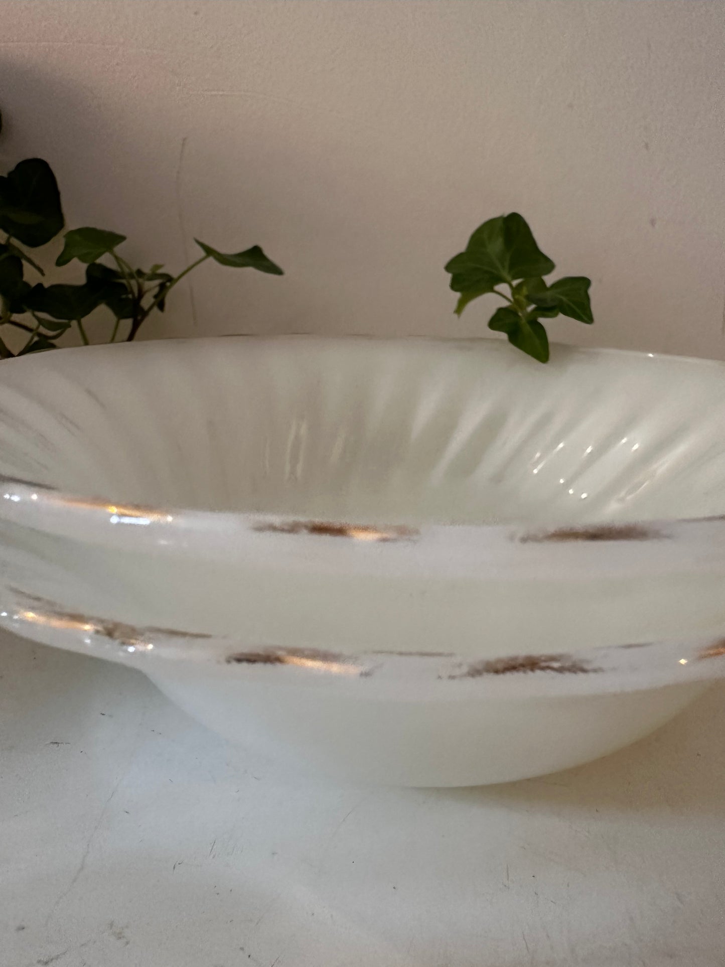 Melkglazen Opaline achtig schaaltjes