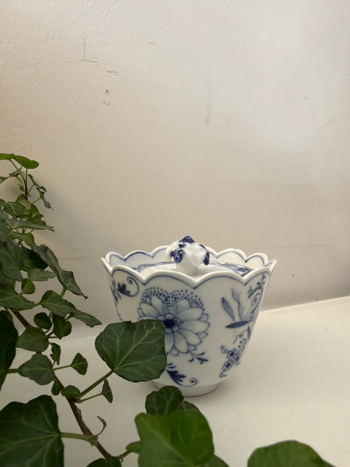 Suikerpotje blauw wit