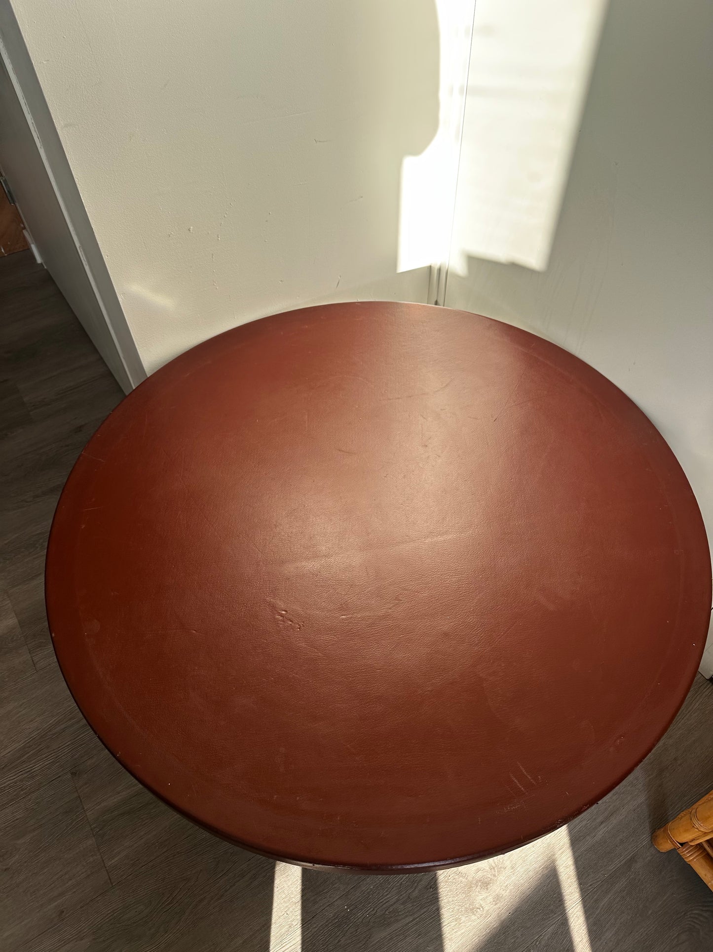 Faux Leather salontafel coffeetable jaren 1970