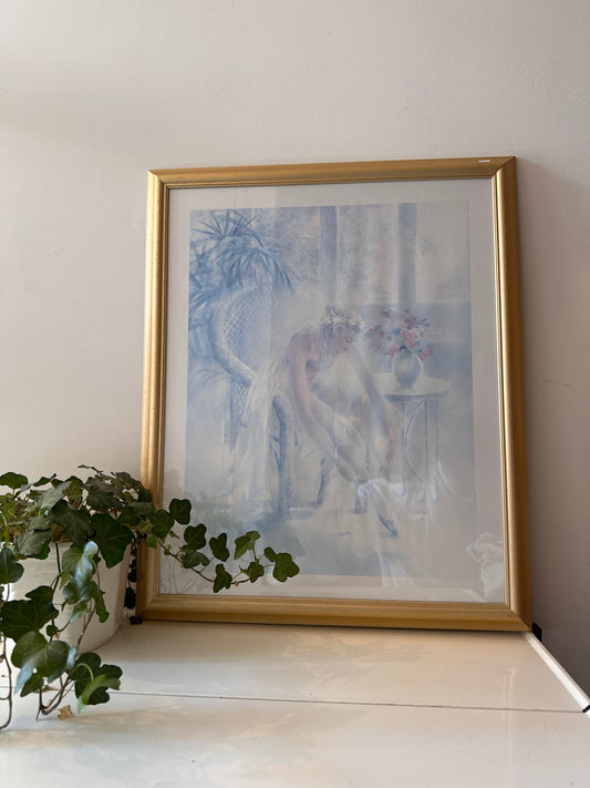 Lijst met romantische prent ballerina