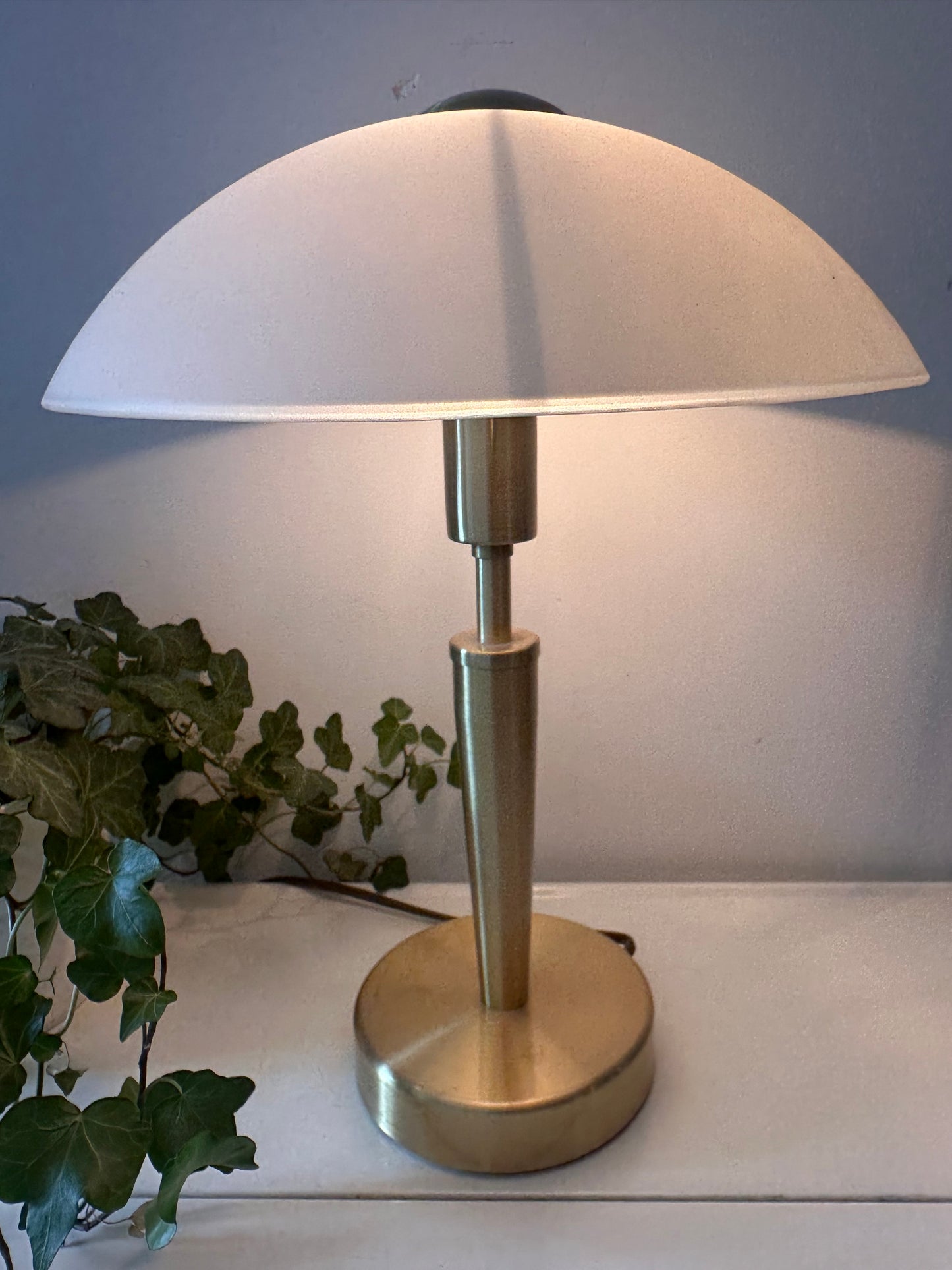 Messing lamp met mushroom kap