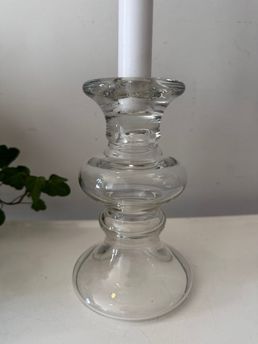 Glazen vintage kandelaar