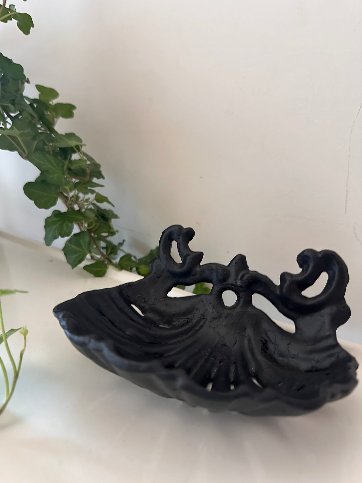 Gietijzeren zeepbakje zwart