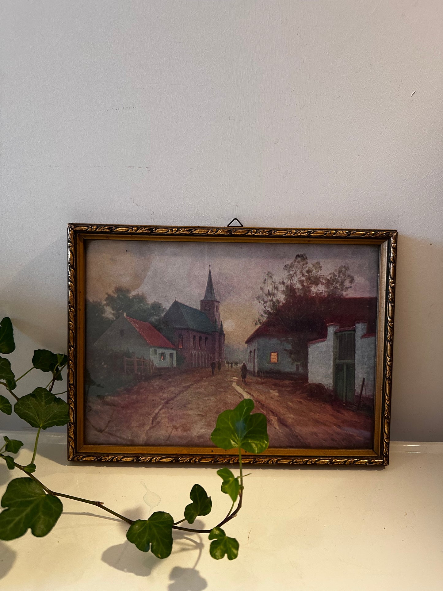 Brocante lijstje met romantisch prentje vintage