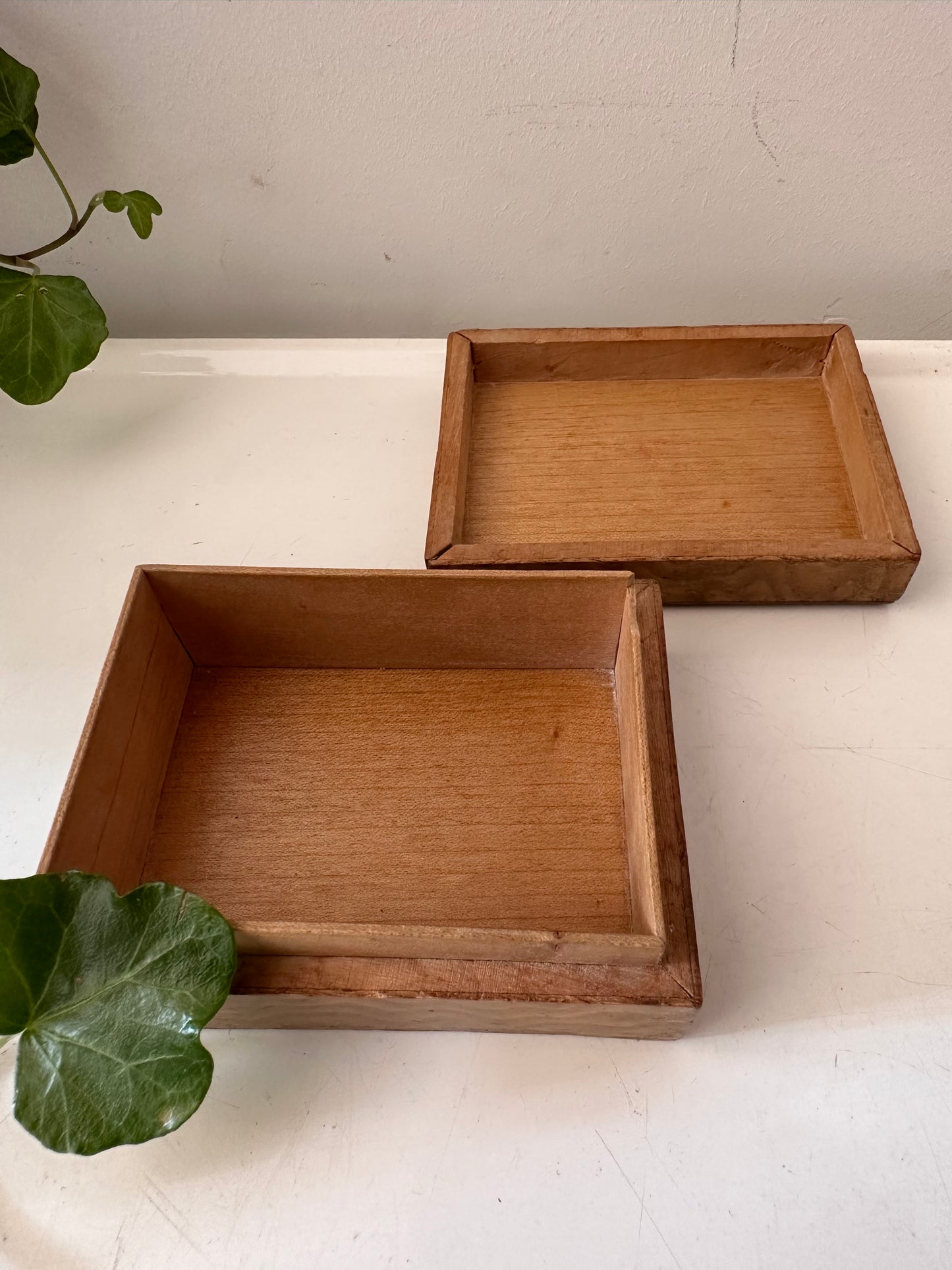 Houten bewaardoosje jaren 70/80