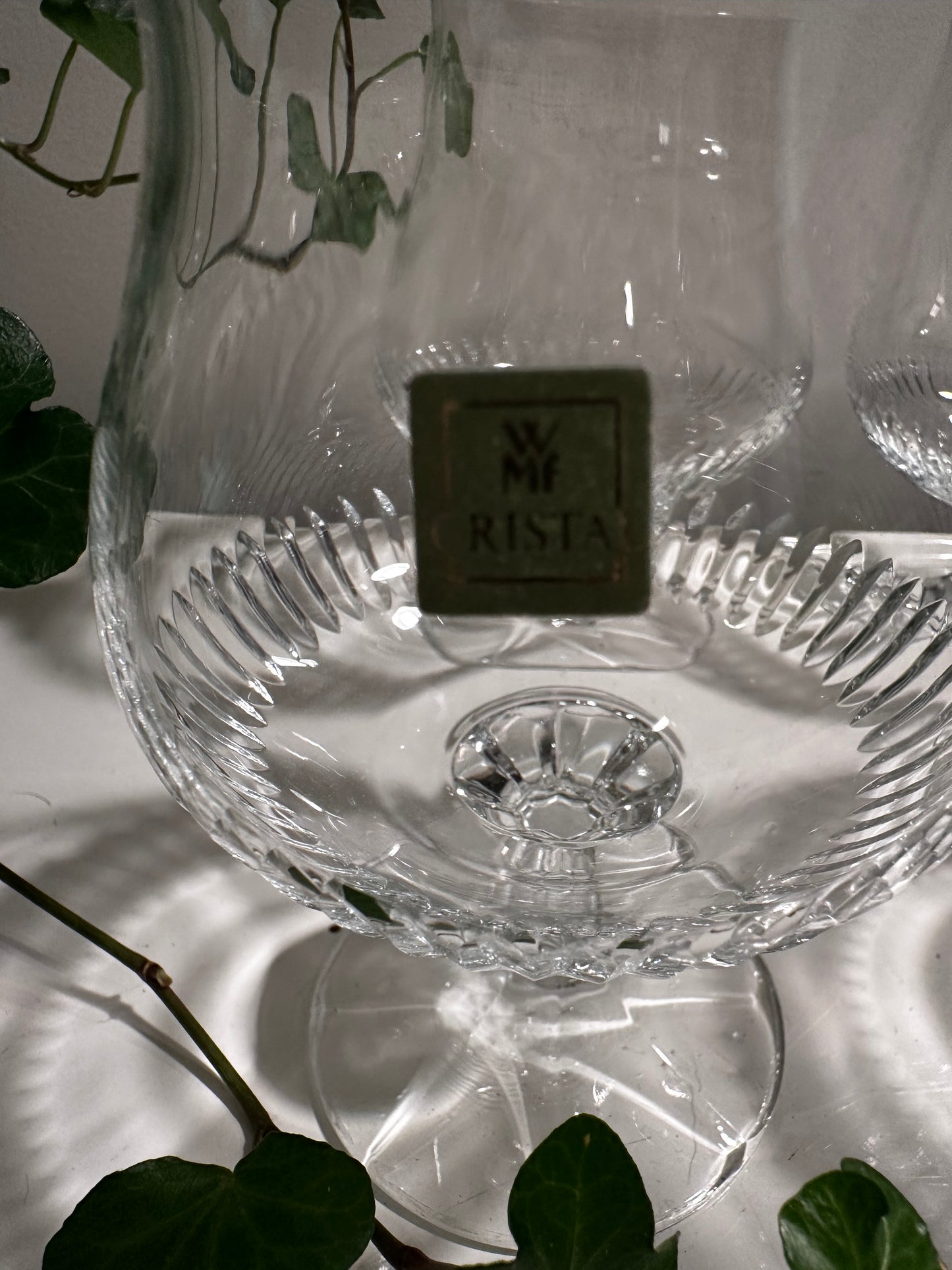 Set van 4 vintage antieke kristallen cognac glazen